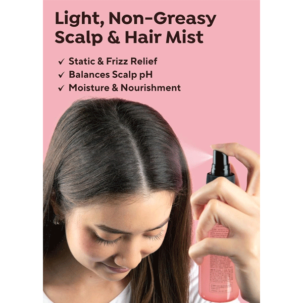 A'PIEU Raspberry Vinegar Hair Mist 105ml - Hydrating & Shine Enhancing Hair Spray for Dry & Damaged Hair - Perfect for Daily Use, Styling & Frizz Control