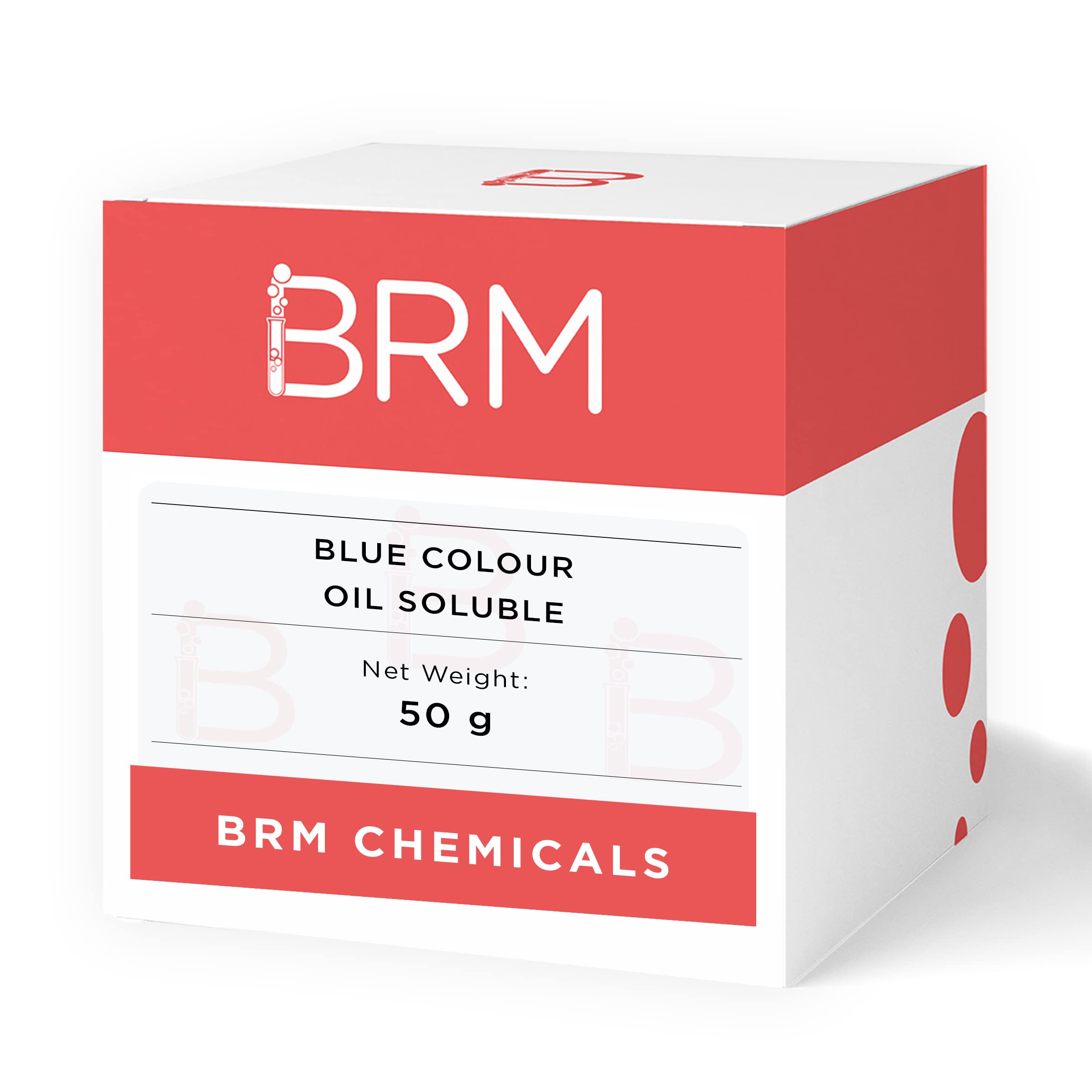 BRM Chemicals Blue Powder Dye - 50g Oil Soluble Colorant for Soap Making, Candle Making, Cosmetics & DIY Beauty Products | Perfect for Handmade Soaps, Bath Bombs, Lip Balms & Skincare Formulations