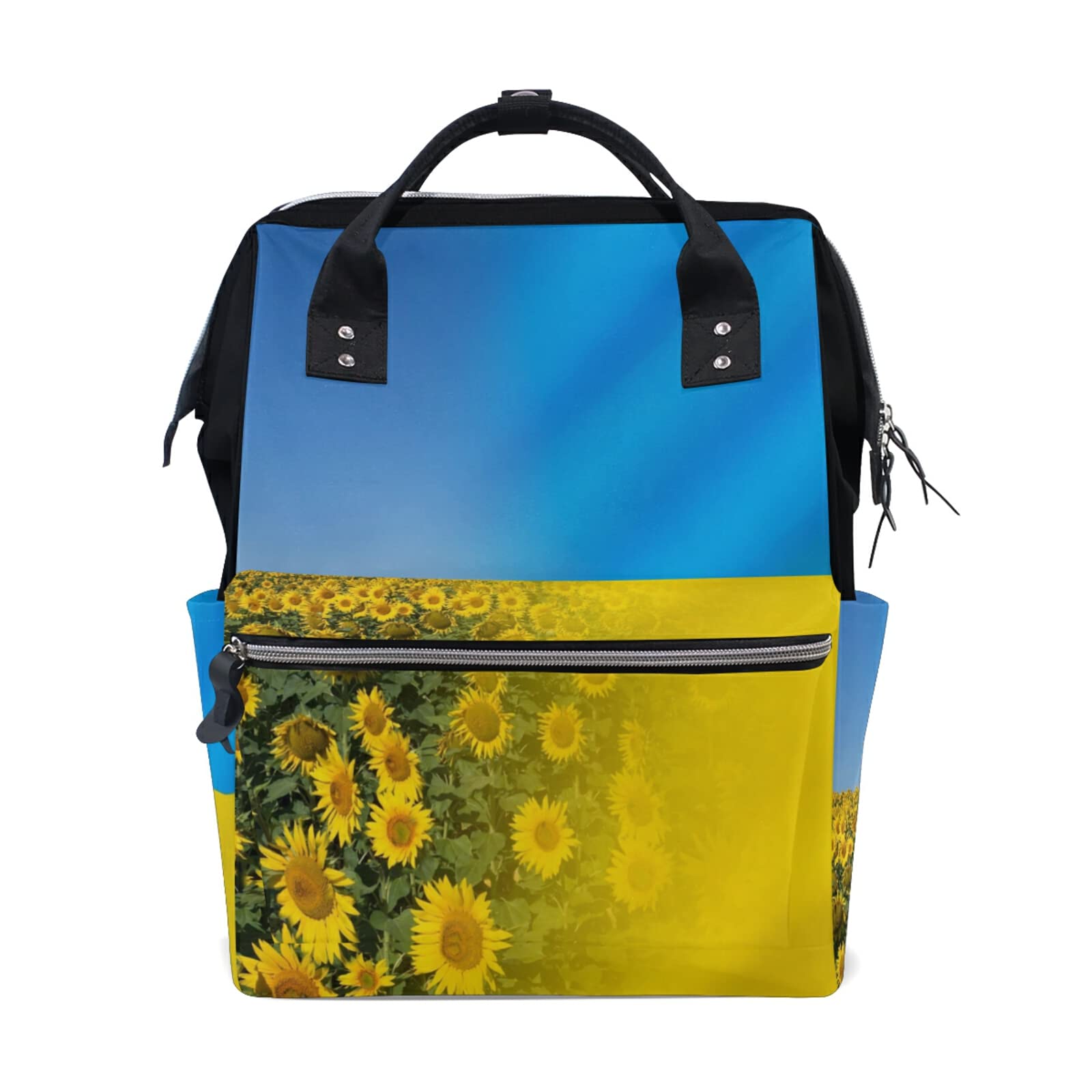 Ukraine Sunflower Water Resistant Laptop Backpack - Stylish Travel, School, Diaper & Doctor Bag for Everyday Use, Commuting & Outdoor Adventures