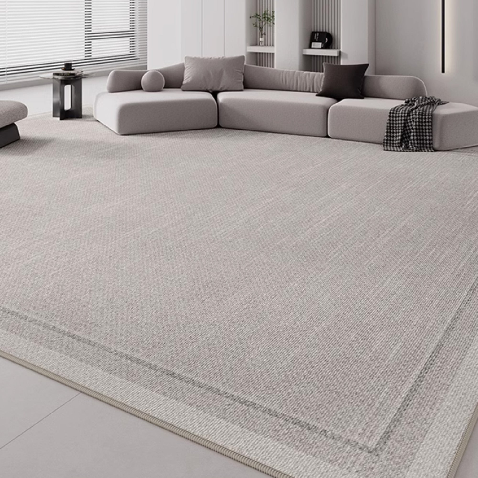 Easy Clean Modern Minimalist Spillproof Pet Friendly Area Rug for Living Room - Stain Resistant & Durable Floor Mat for Home Decor