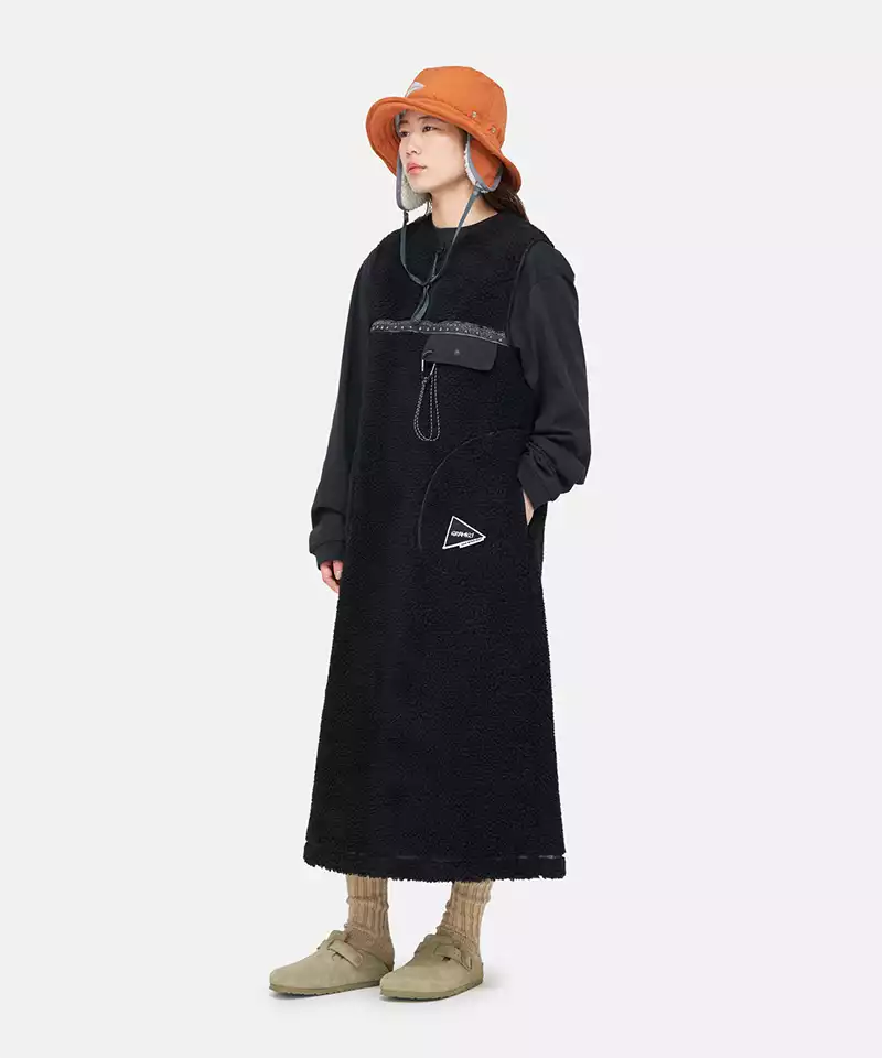 Gramicci x and wander JQ Tape Fleece Dress - Women's Outdoor Fleece Dress for Hiking, Camping & Casual Wear