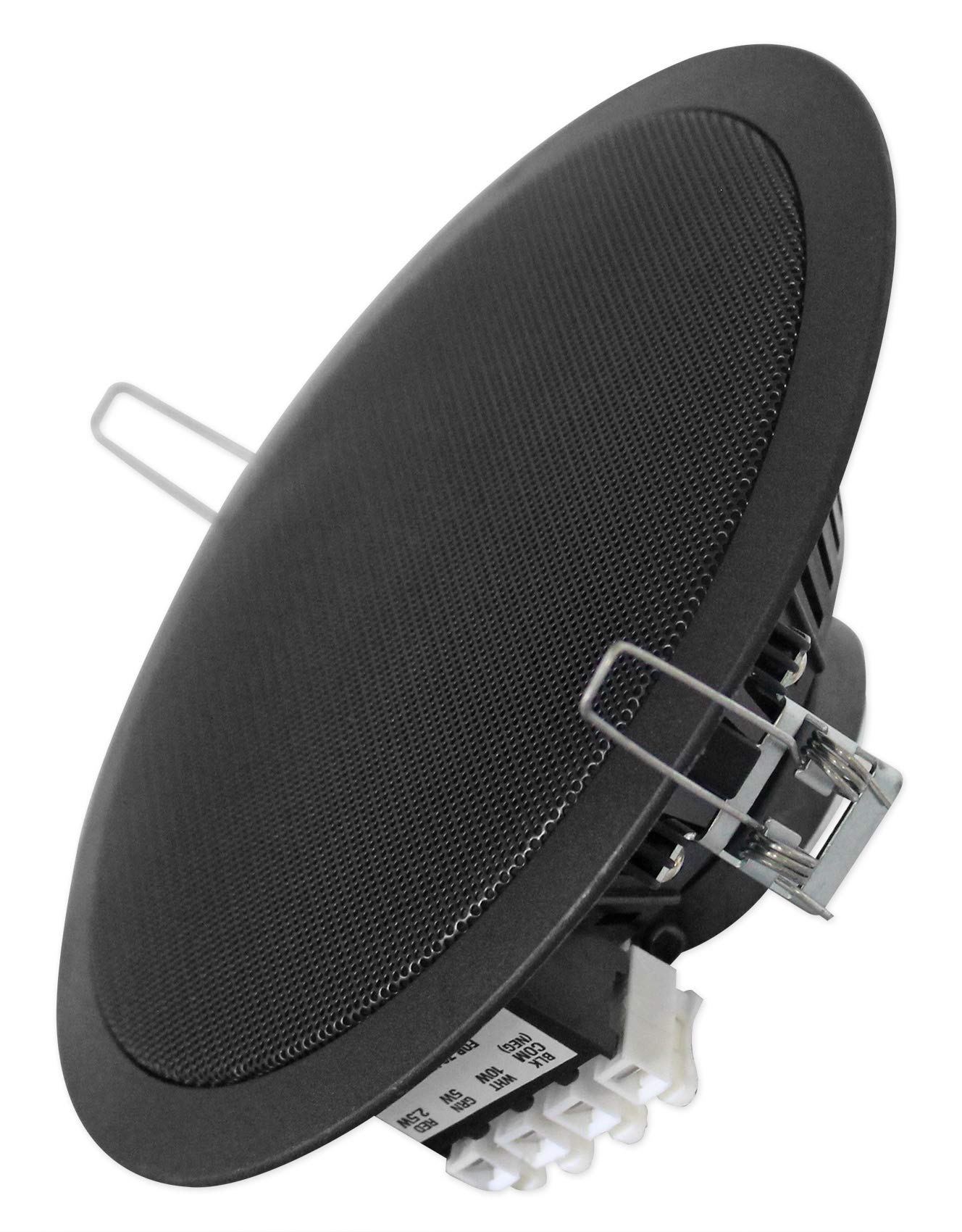 Rockville 12 CCL6T Black 70V 6-Inch Commercial Ceiling Speakers - High-Quality Sound for Restaurants, Offices, and Retail Stores - Perfect Background Music System for Business Spaces