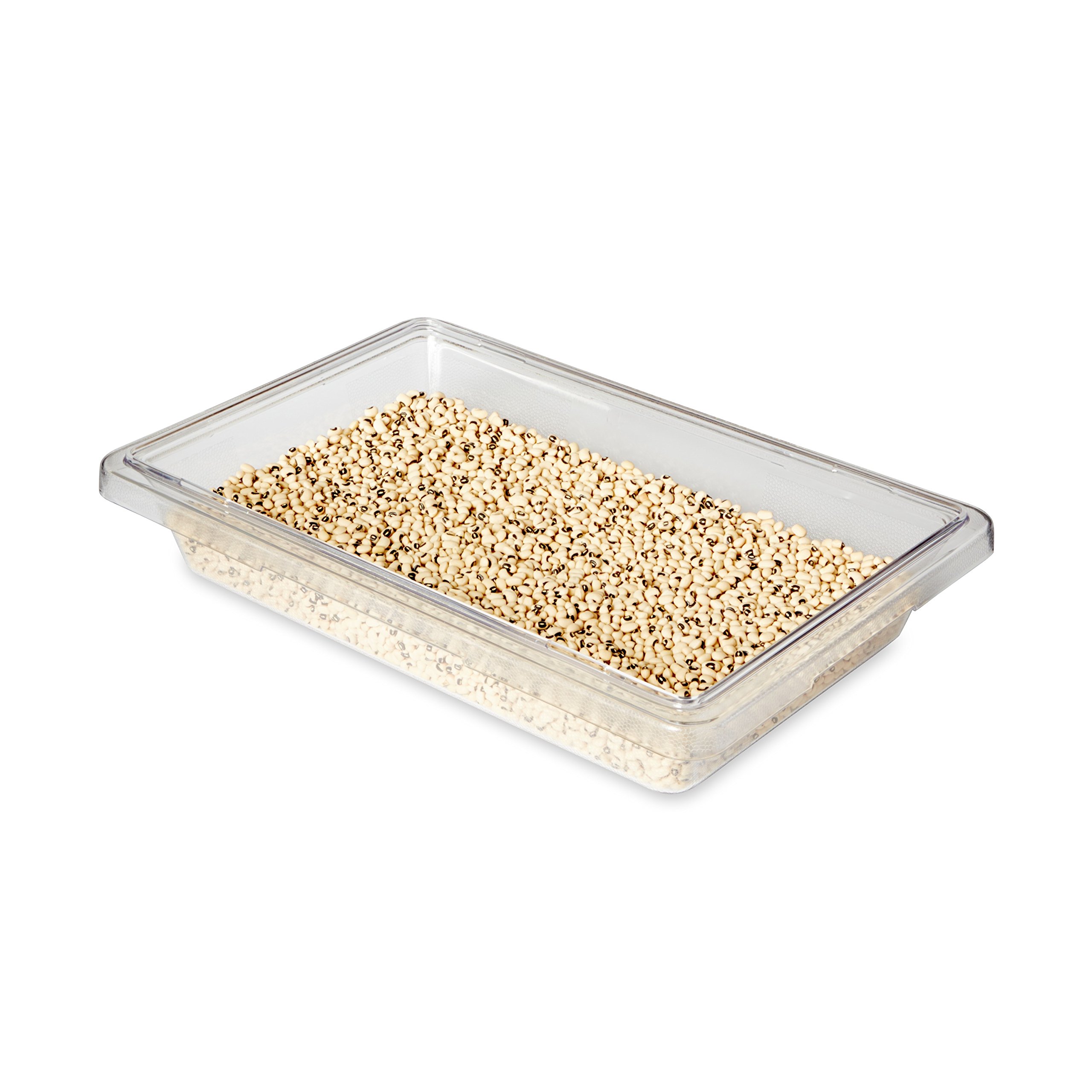 Rubbermaid 2 Gallon Clear Polycarbonate Food Storage Container - Heavy Duty BPA-Free Kitchen Tote for Restaurants, Cafeterias & Meal Prep - Ideal for Bulk Food Storage, Leftovers & Commercial Kitchen Organization