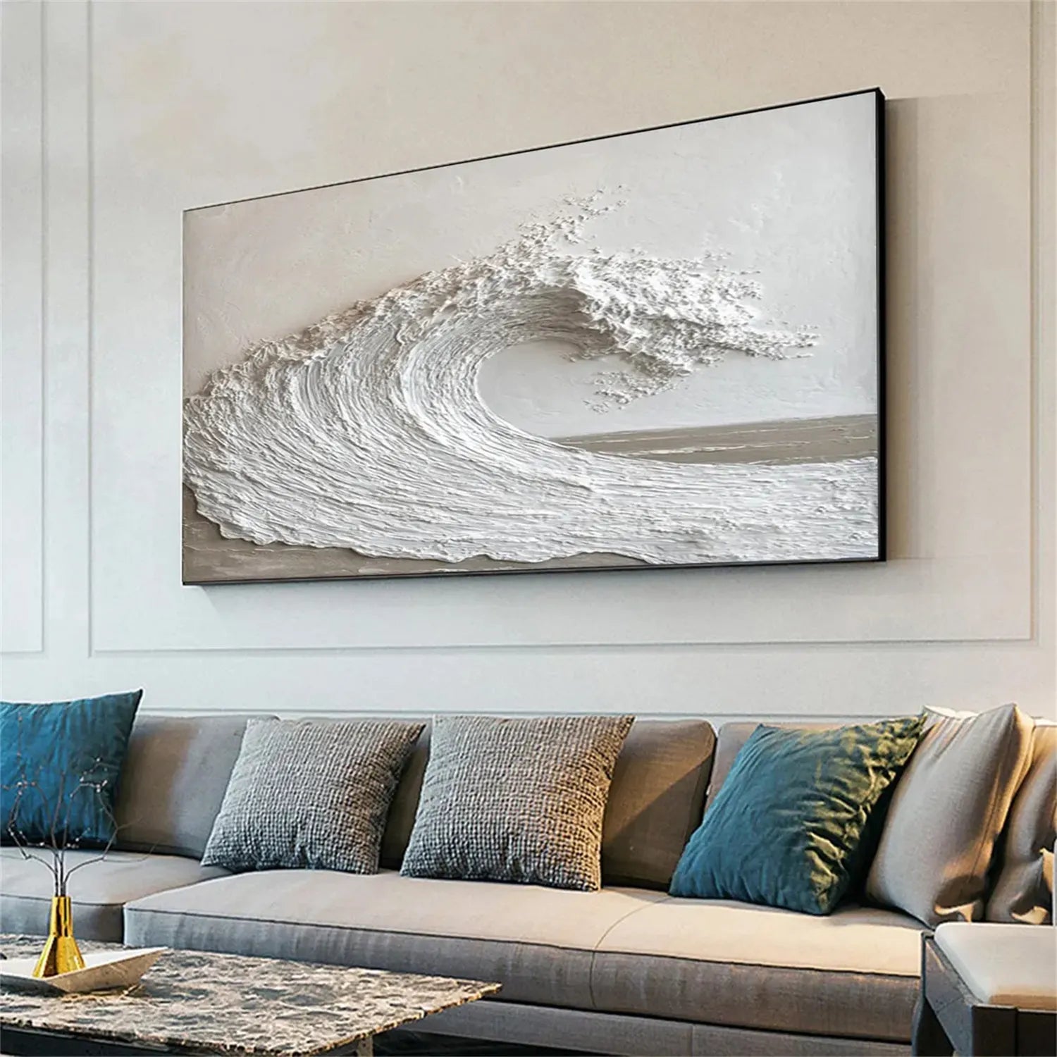 Ocean And Sky Painting #OS 216 - Stunning Seascape Wall Art for Home & Office Decor - Perfect for Living Room, Bedroom or Beach House