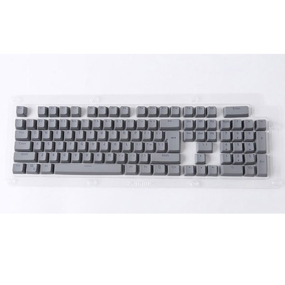 High-Quality Doubleshot PBT Spacebar 104 Keycaps - Backlit Compatible with Cherry MX Mechanical Keyboard (Gray) - Perfect for Gaming, Typing & Office Work