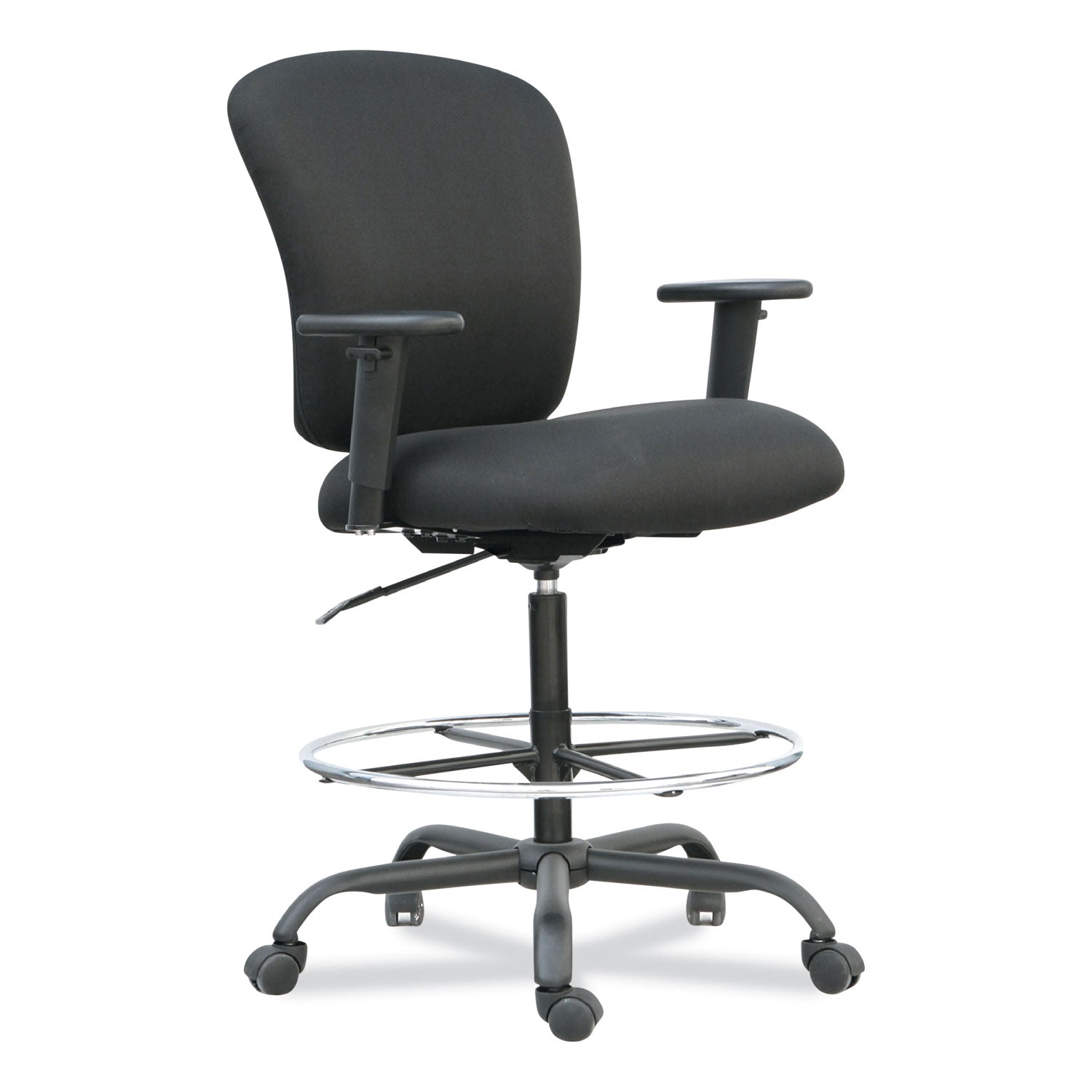 Alera Mota Series Big and Tall Stool - Heavy Duty 450 lb Capacity, Adjustable Seat Height 28.74