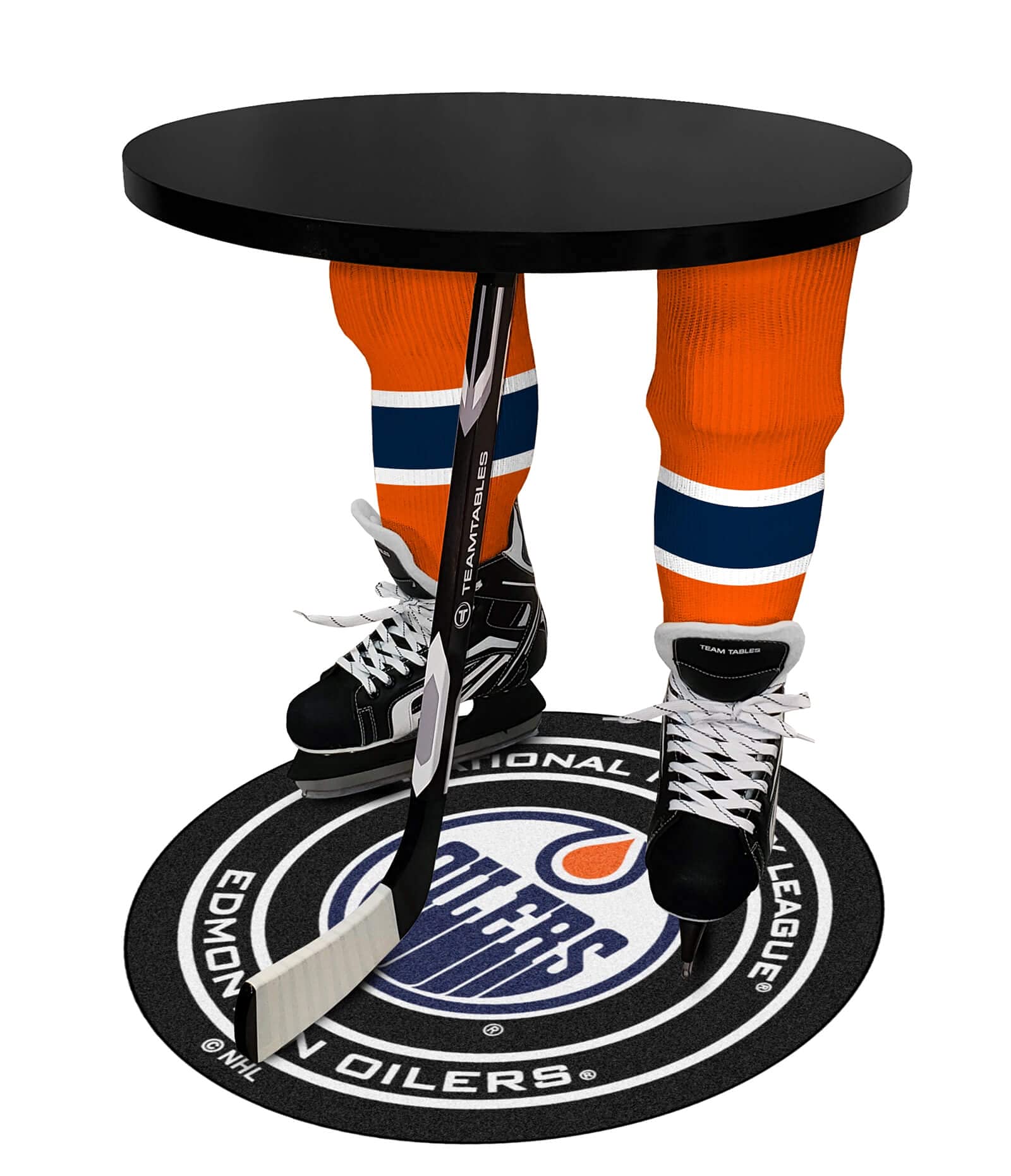 Official NHL Team Tables Edmonton Oilers Hockey Table - Premium Air Hockey Game for Home & Game Room Entertainment