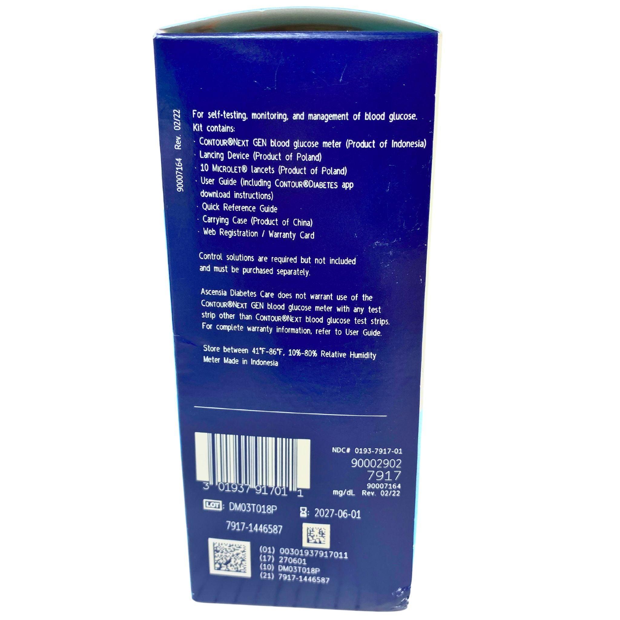 Contour Next Gen Blood Glucose Test Strips - 60 Count Pack | Accurate Diabetes Testing Kit for Home Use | Perfect for Daily Glucose Monitoring & Travel