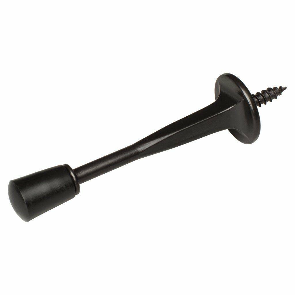 50 Pack Oil Rubbed Bronze Door Stops - 3-1/8 Inch Cast Metal Door Stopper with Mounting Screws - Heavy Duty Door Wedge, Floor Protector for Home, Office, Bedroom & Bathroom Doors