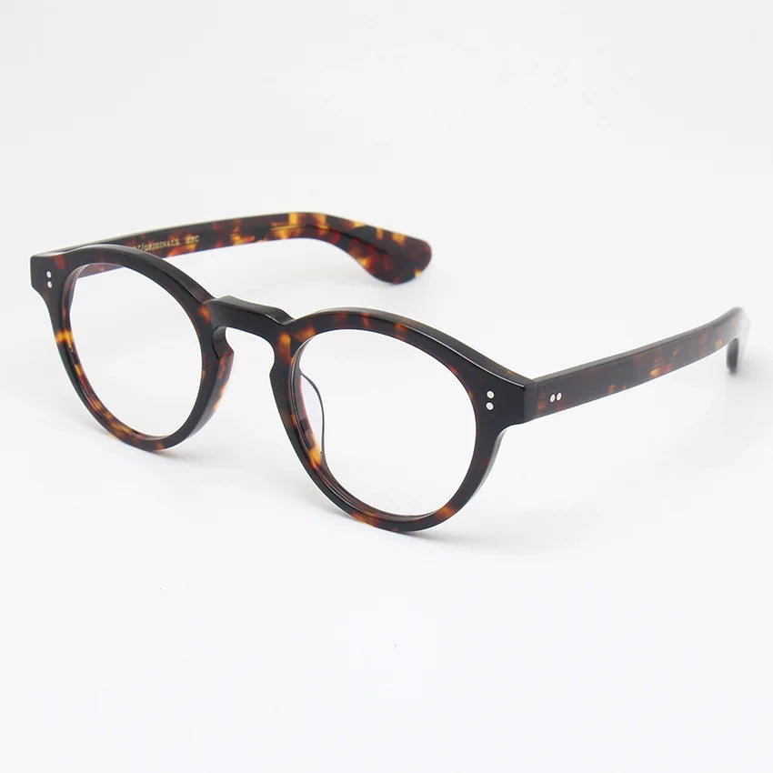 Stylish Black Unisex Acetate Full-Rim Oval Round Eyeglasses Frame 195142 - Perfect for Work, Reading & Fashion Accessories