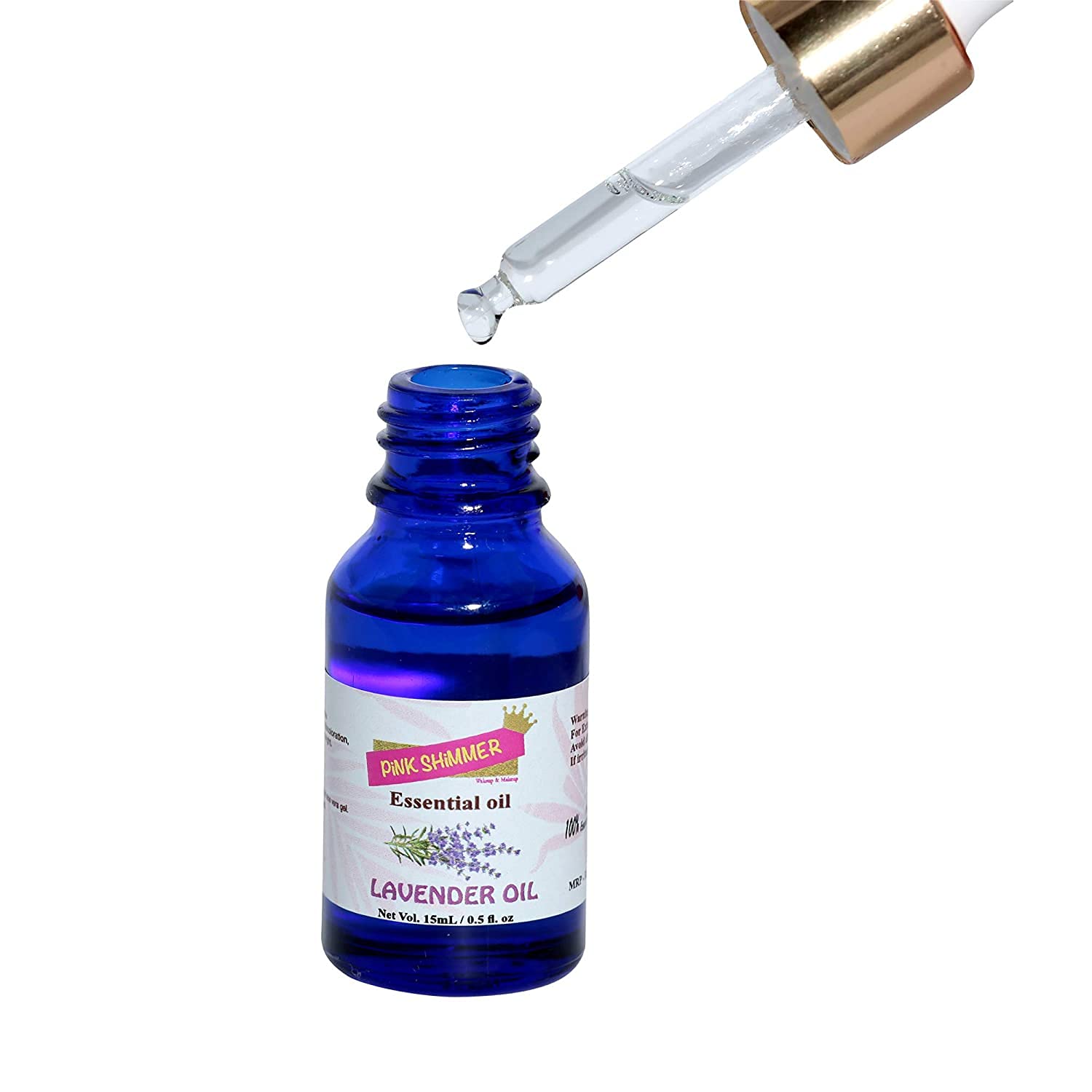 Pink Shimmer Essential Oil for Face Acne & Pimple Treatment - 15ML Lavender Oil | Organic Skincare for Clear Skin | Perfect for Night Routine & Spot Treatment