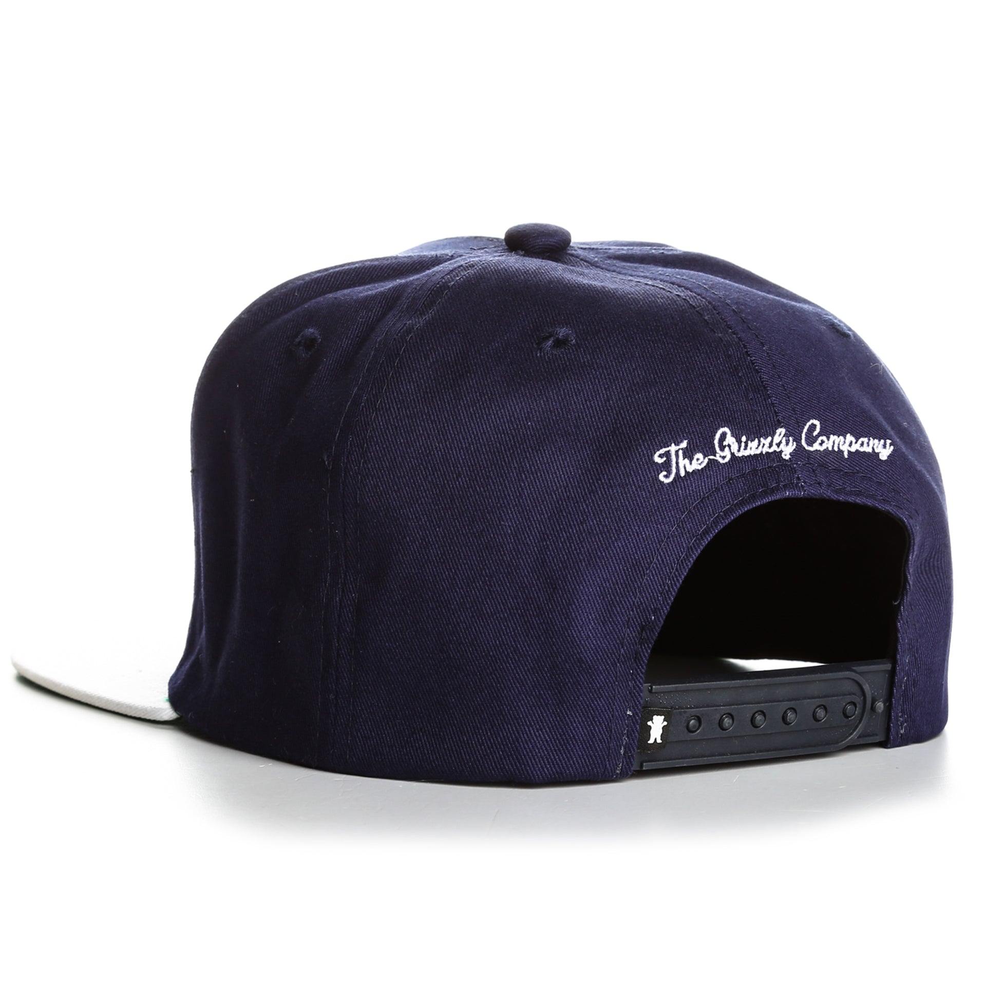 Grizzly SubAlpine Snapback Hat - Adjustable Navy Blue Baseball Cap for Men & Women - Perfect for Outdoor Adventures, Hiking, and Casual Wear