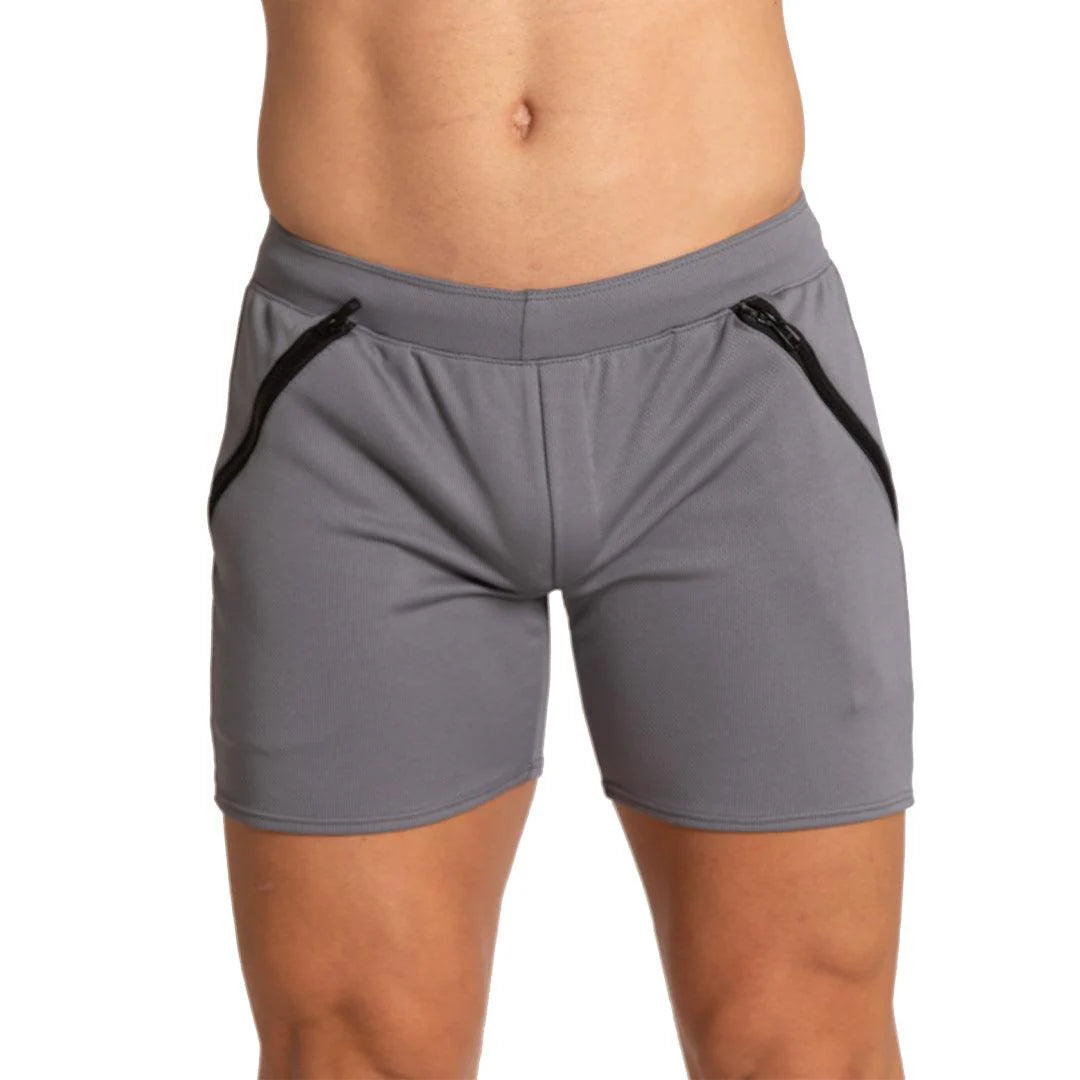 Gigo Training 5 Short Grey - Professional Workout Shorts for Men & Women | Gym, Running, Yoga & Casual Wear