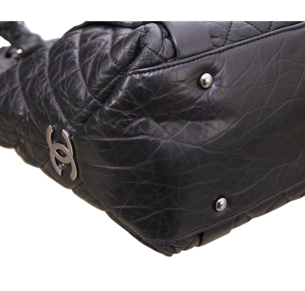 Chanel Grand Shopping Tote Bag - Black Calfskin Leather Handbag for Women | Luxury Designer Tote for Work, Travel & Everyday Use