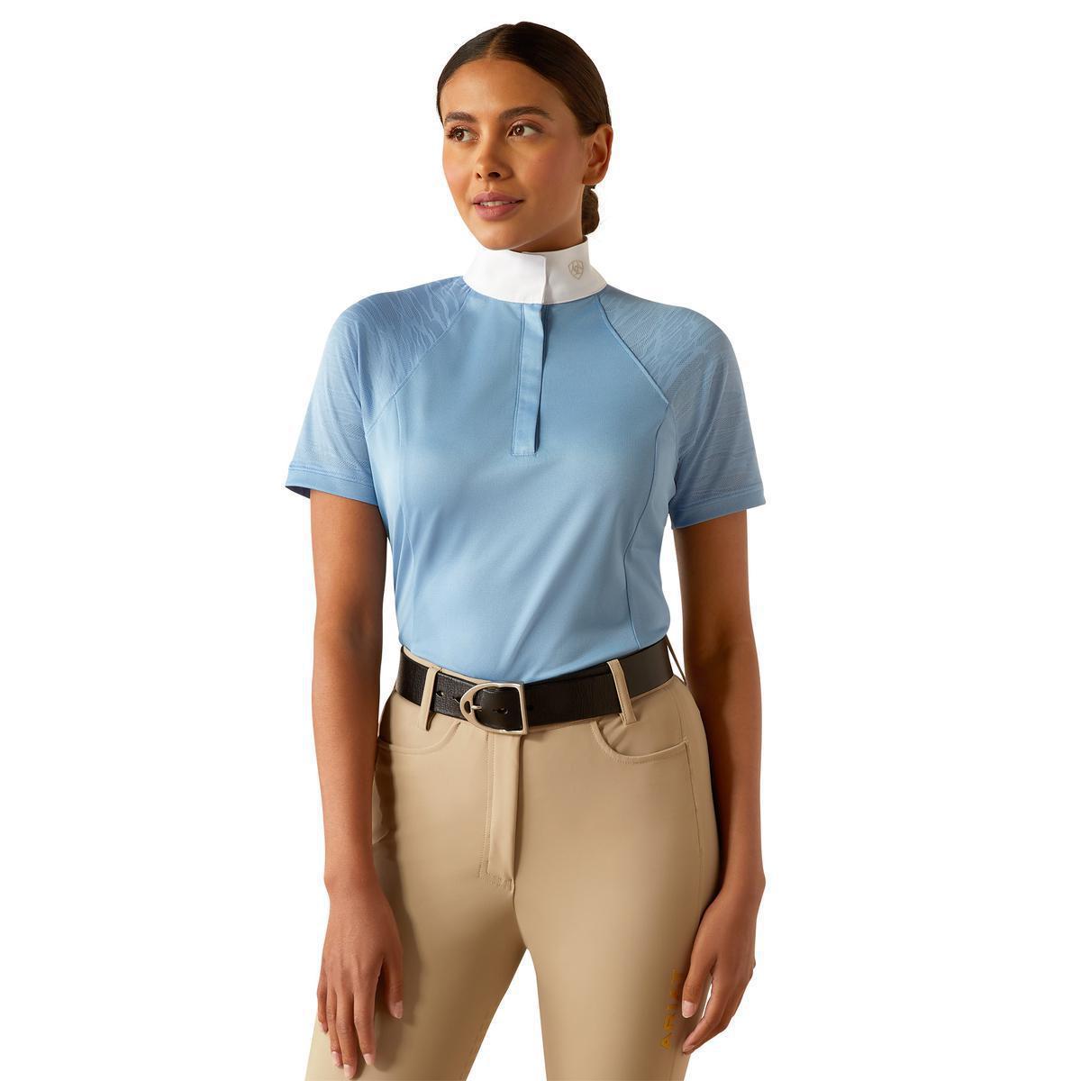 Ariat Women's Aptos Vent 2.0 Short Sleeve Show Shirt - Breathable Equestrian Riding Shirt for Horseback Riding & Competitions