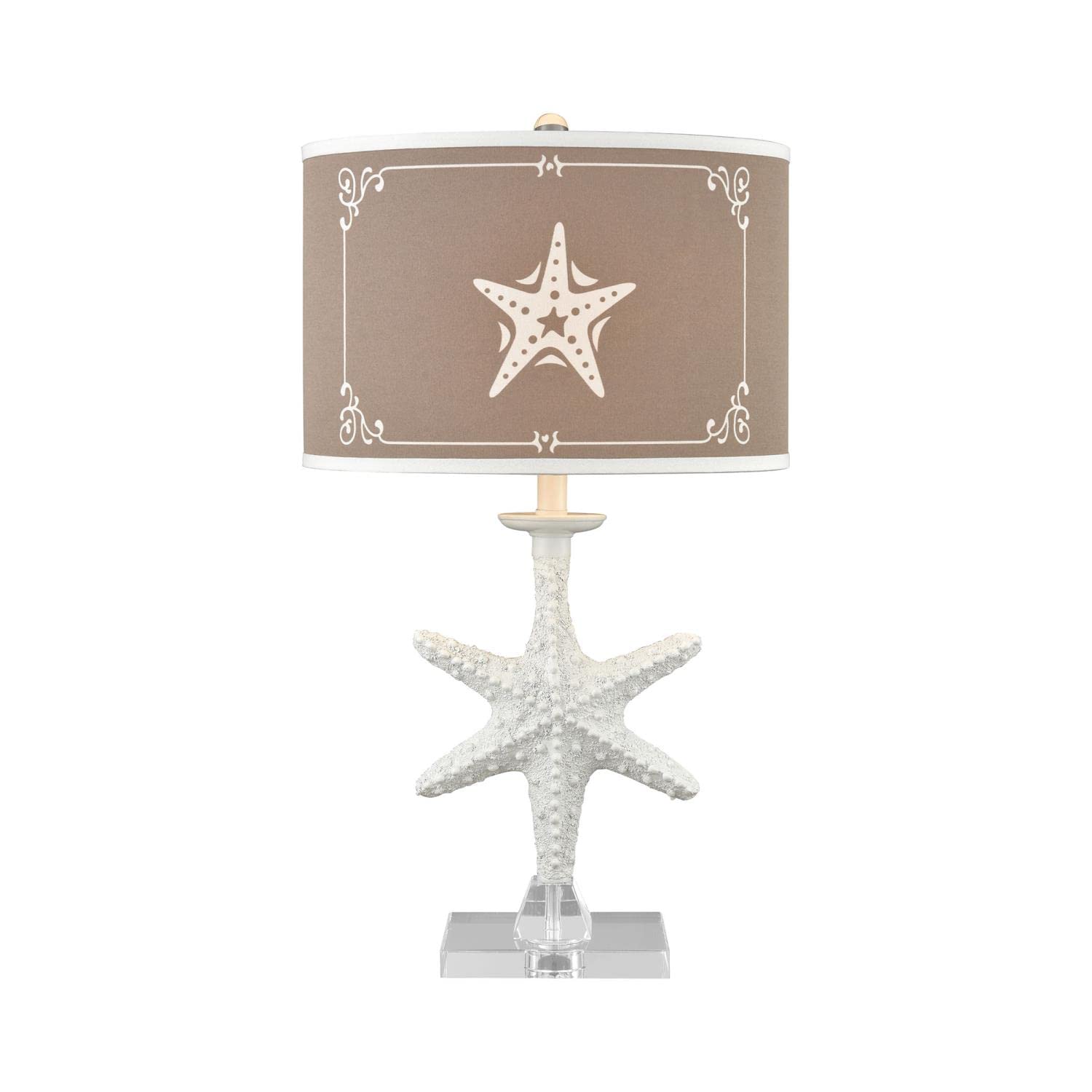 Elk Lighting 981203 Modern Table Lamp - Sand & White Finish for Bedroom, Living Room, or Office Decor