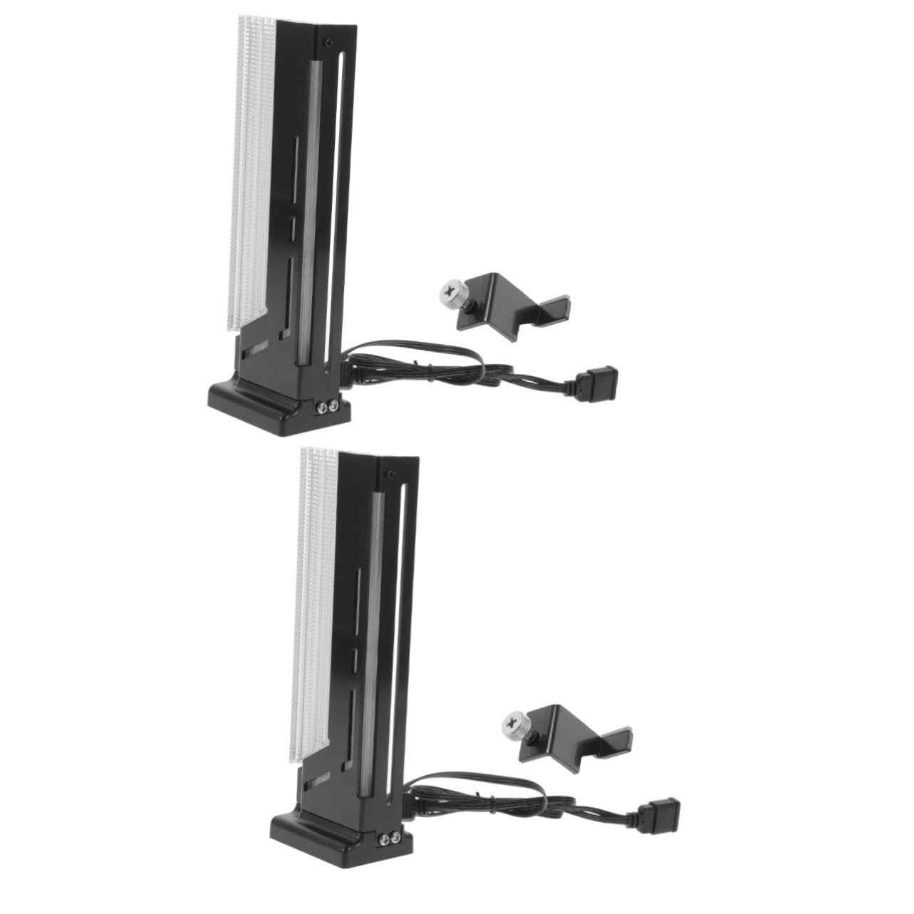 PartyKindom 2-Pack Magnetic GPU Bracket - Heavy Duty Graphics Card Support Mount with LED Lighting for PC Case, Computer Build & Gaming Setup - Perfect for Vertical GPU Installation, Cable Management & RGB Customization
