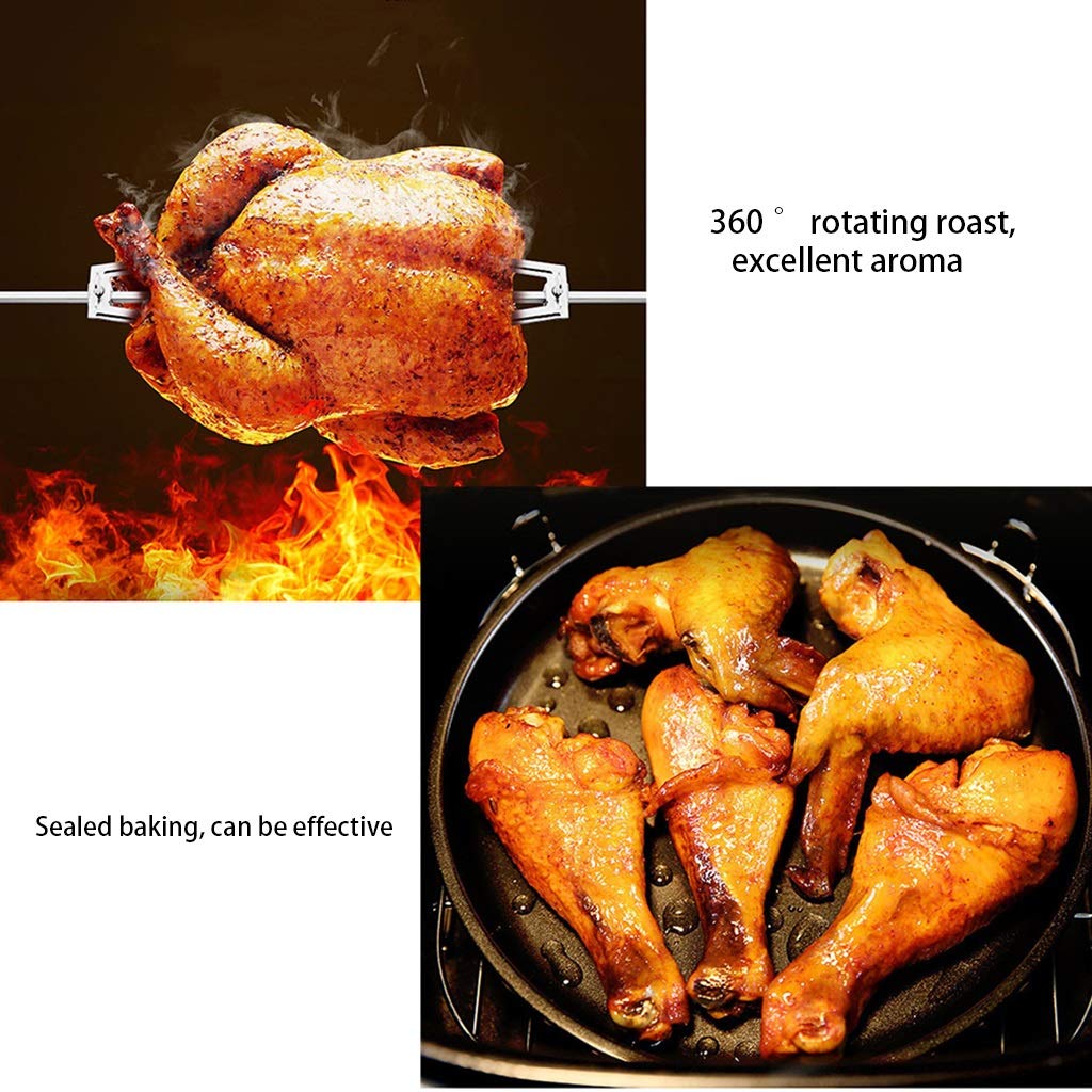 8L Large Capacity Air Fryer Oven - Smart Multi-Function Deep Fryer & Baking Machine for Healthy Cooking, Black (30x36x28cm) - Perfect for Frying, Baking, Roasting & Reheating Family Meals