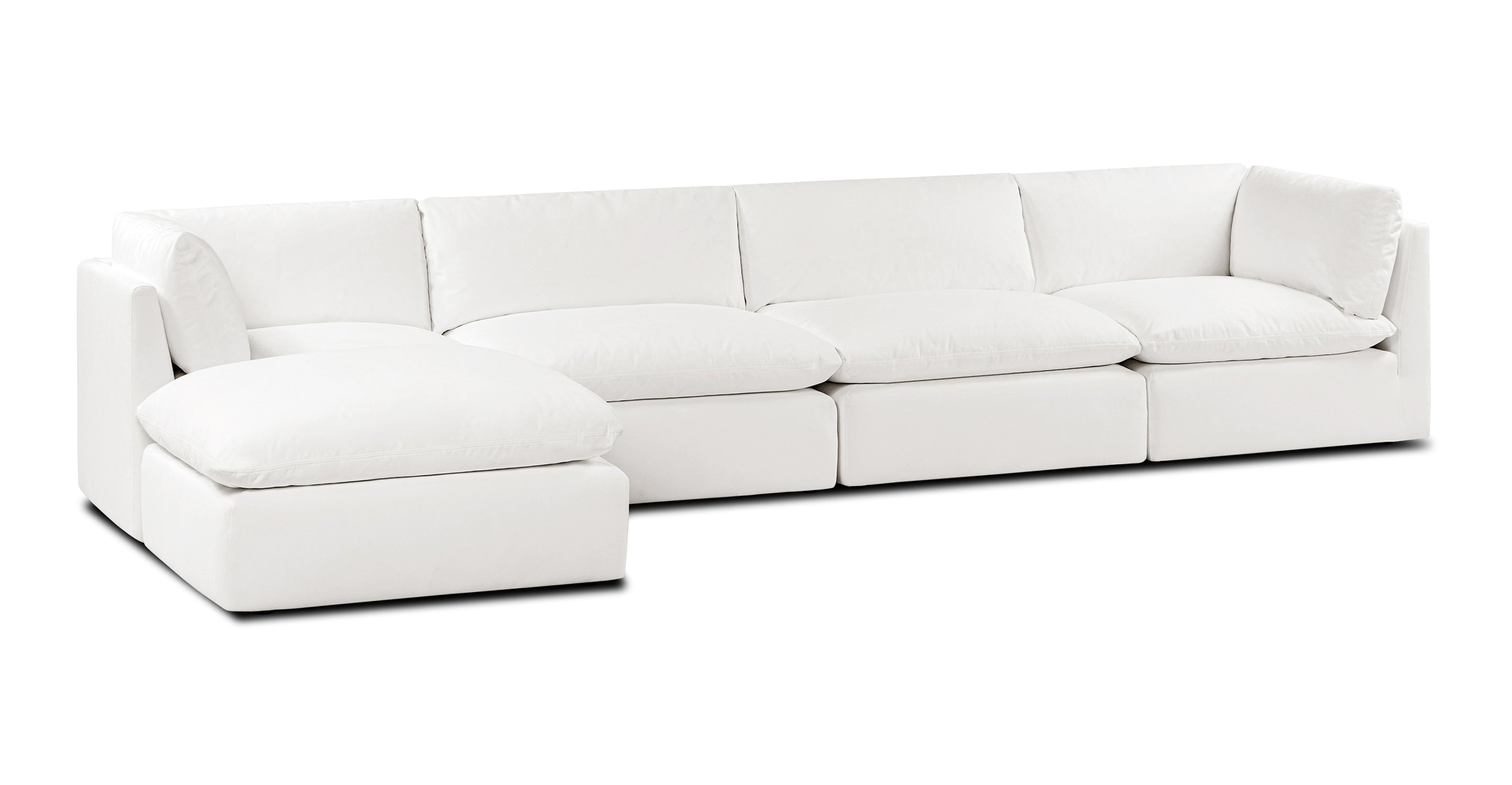 5-Seat Davos Modular L-Shaped Sectional Sofa - Modern Living Room Furniture for Small Spaces & Apartments | Comfortable & Stylish Home Decor