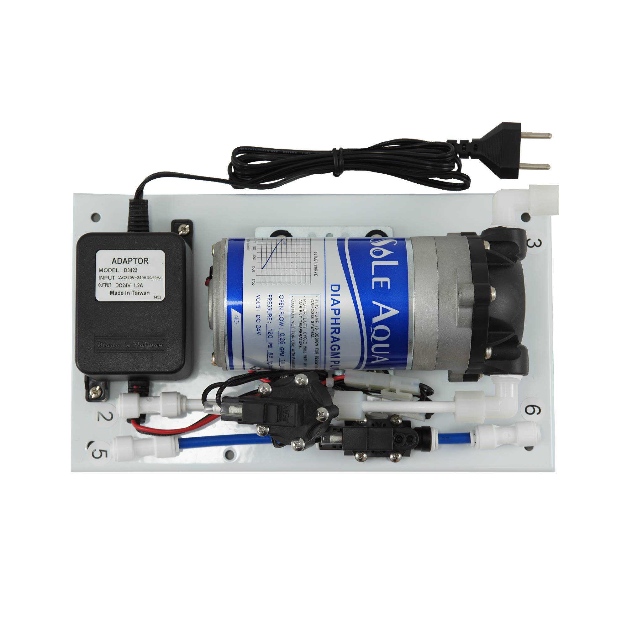Bbagua GS110025 Reverse Osmosis Water Filter System Kit - High Efficiency Home Water Purification for Drinking, Cooking & Aquariums