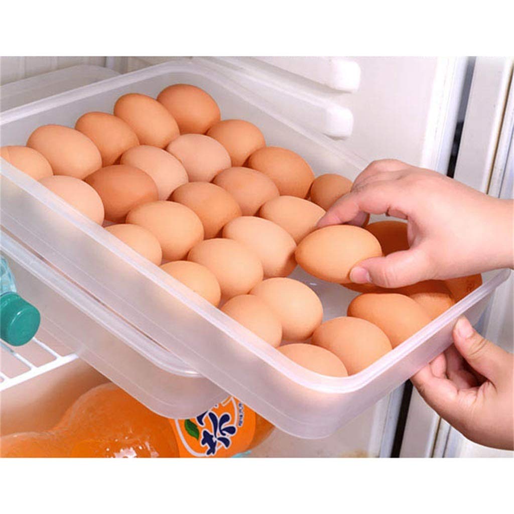 Egg Tray Container - 2-Piece Refrigerator Egg Storage Box for Duck, Hen & Poultry Eggs | Durable Egg Holder for Kitchen Organization & Farm Fresh Egg Preservation