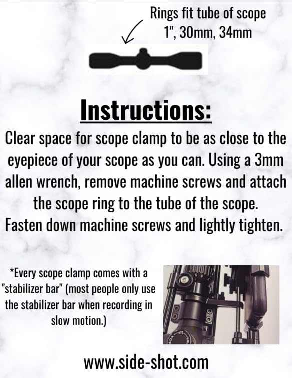 30mm Side-Shot Scope Camera Clamp - HD Hunting & Shooting Accessory for Rifle Scopes | Perfect for Wildlife Observation, Target Practice & Outdoor Adventures