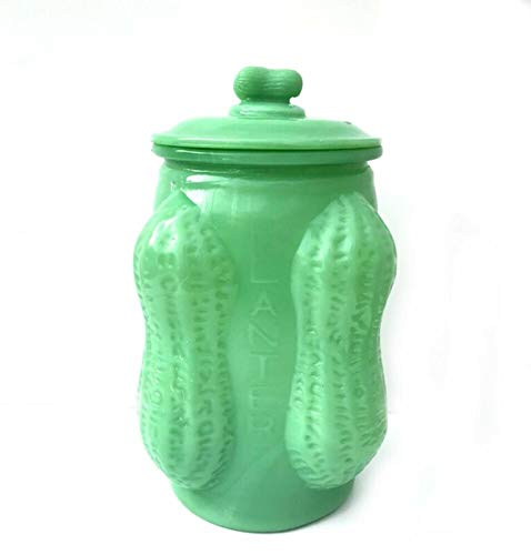 Vintage Mr. Peanut Large Jade Glass Cookie Jar - Classic Reproduction for Home Kitchen Storage & Retro Decor Collection