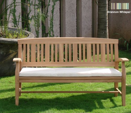 5FT Outdoor Bench Sunbrella Fabric Cushion - Waterproof & UV Resistant Patio Furniture Seat Pad (Bench Not Included) - Perfect for Garden, Poolside & Deck Lounging