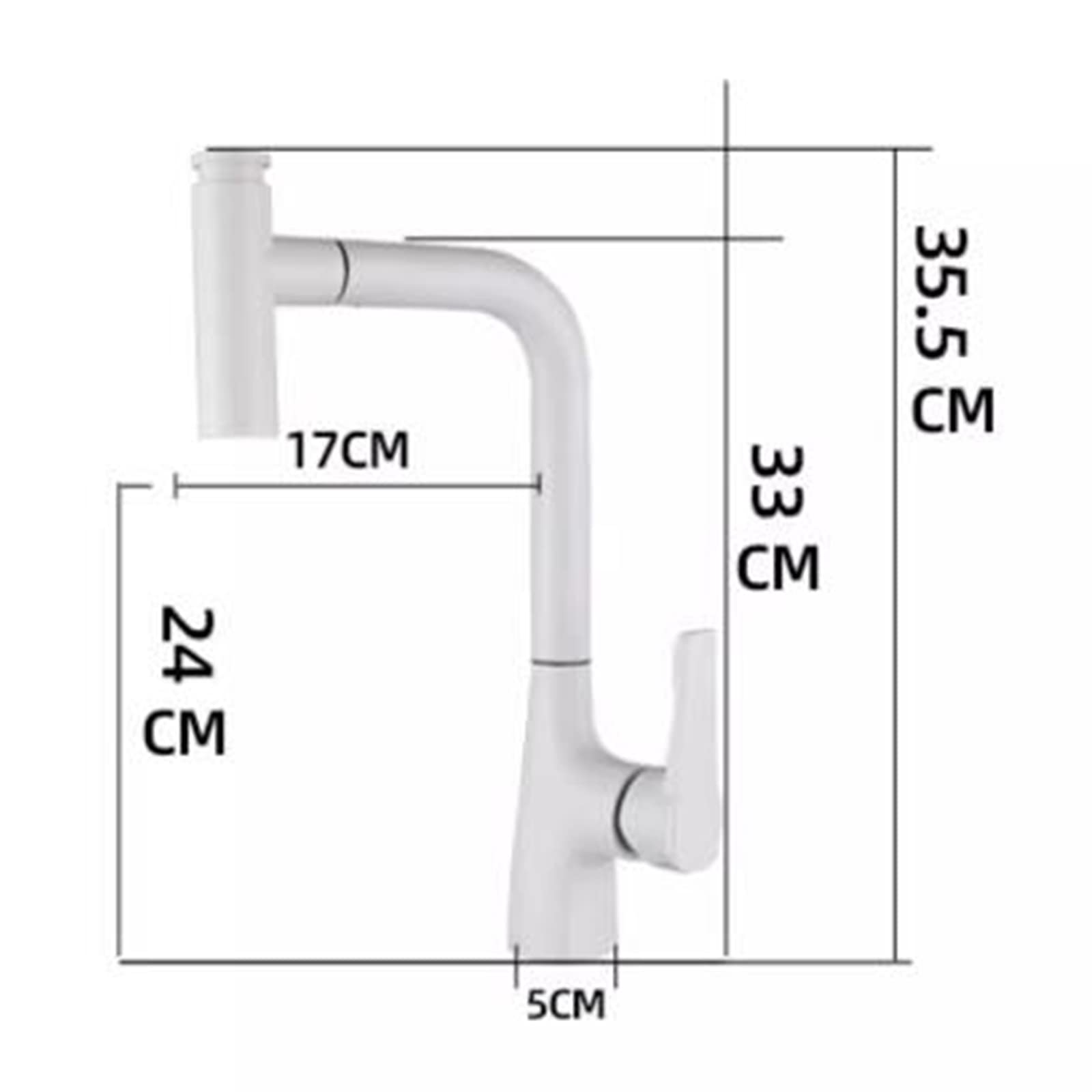 Stainless Steel Pull-Down Kitchen Faucet with Swivel Spout & Sprayer - High Arc Modern Brass Mixer Tap for Sink - Perfect for Cooking, Washing Dishes & Filling Pots