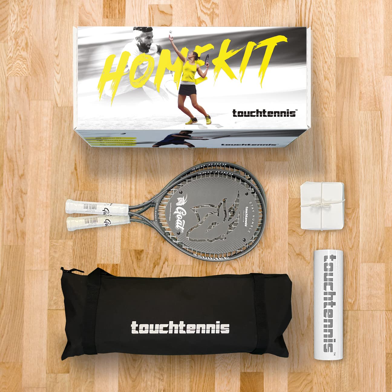 USA Touch Tennis Home Kit - Portable Tennis Set for Beginners & All Ages | Learn Tennis Faster with Compact Court | Perfect for Backyard, Park & Indoor Play