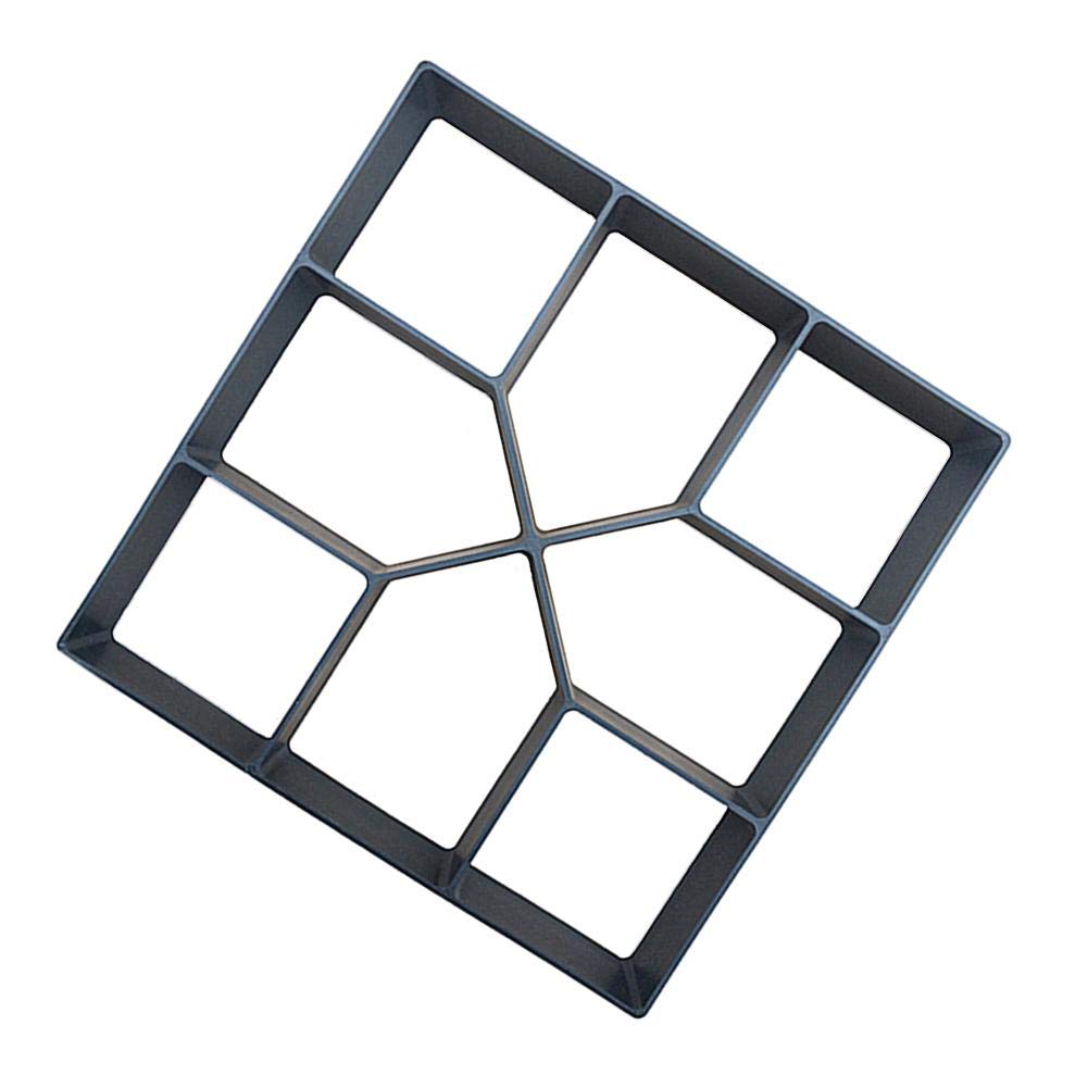 Reusable Concrete Walk Maker Mold - DIY Garden Path Pavement Tool for Cement Stepping Stones & Brick Paving - Perfect for Lawn, Patio, Yard & Outdoor Landscaping Projects (Square Design)