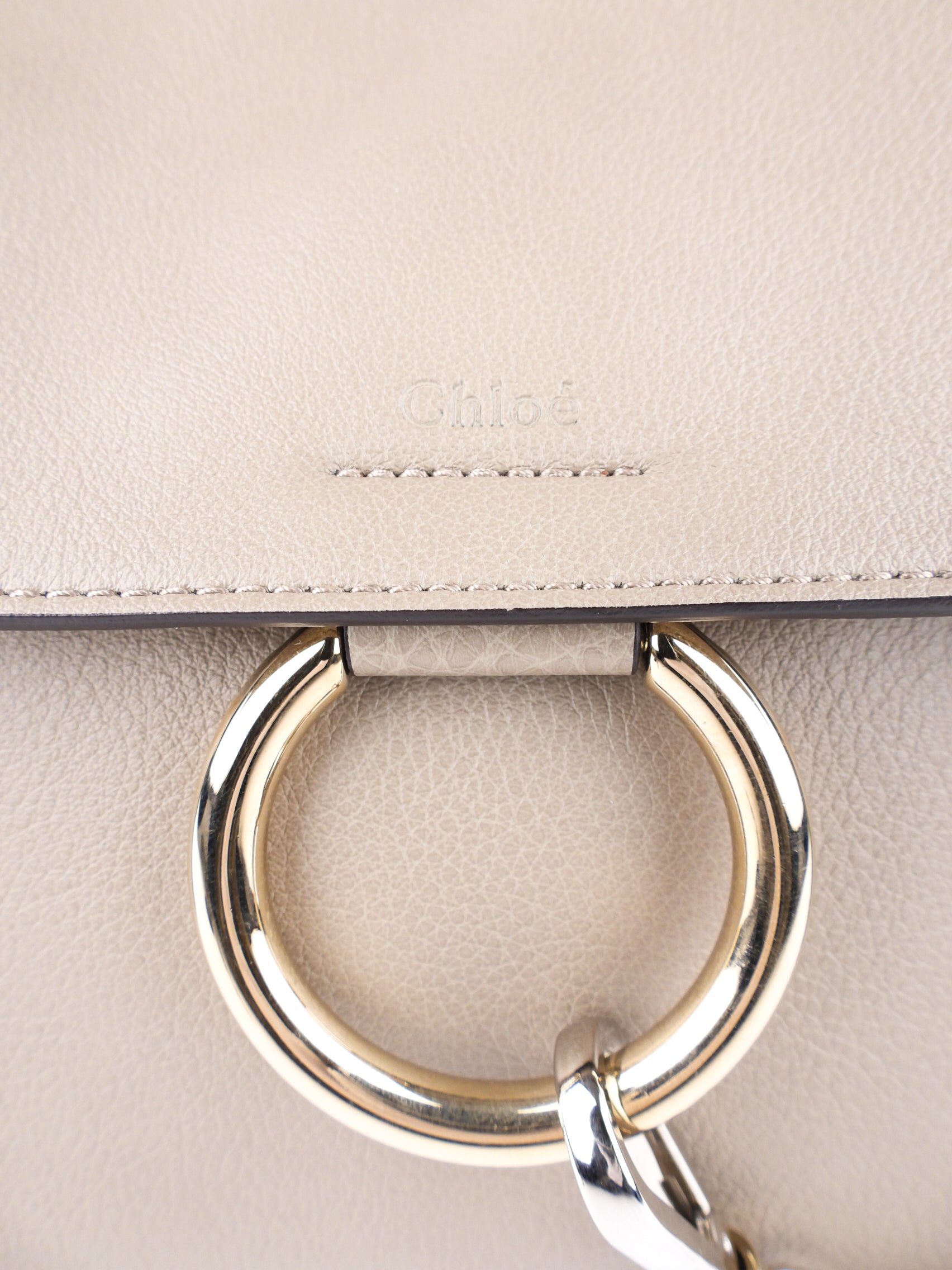 Chloe Medium Faye Day Shoulder Bag in Grey Calfskin - Two-Way Carry for Women | Perfect for Work, Travel & Everyday Use