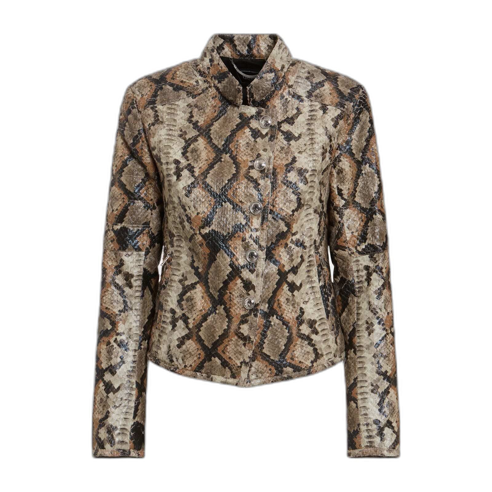 GUESS Women's Melania Jacket - Stylish Faux Leather Moto Jacket with Belt, Winter Coat for Women | Perfect for Casual Outfits, Date Nights & Fall Fashion