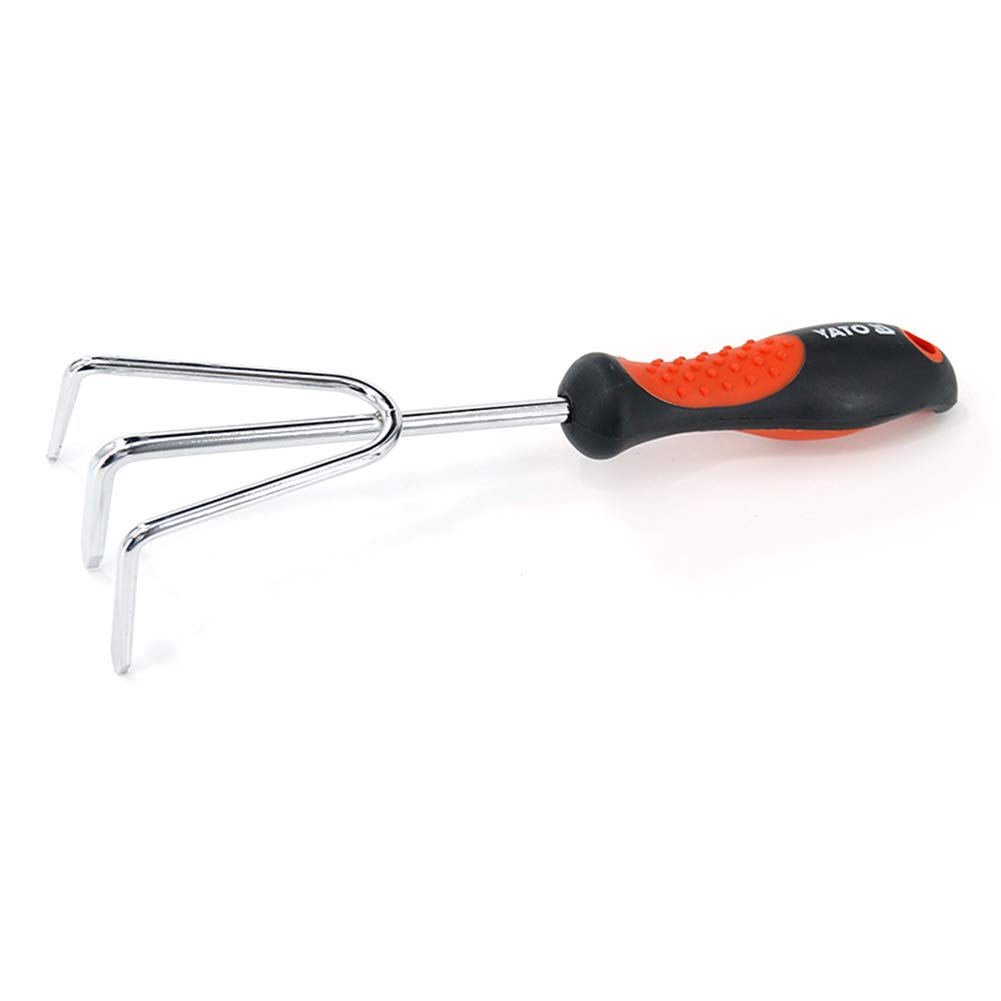 Premium Hand-Held Garden Cultivator Set - 4-Piece Chrome Gardening Tools Kit with Trowel, Rotary Tiller, Manual Ripper & Rake for Weeding, Planting & Soil Aeration - Ideal for Home Gardens, Flower Beds & Vegetable Patches