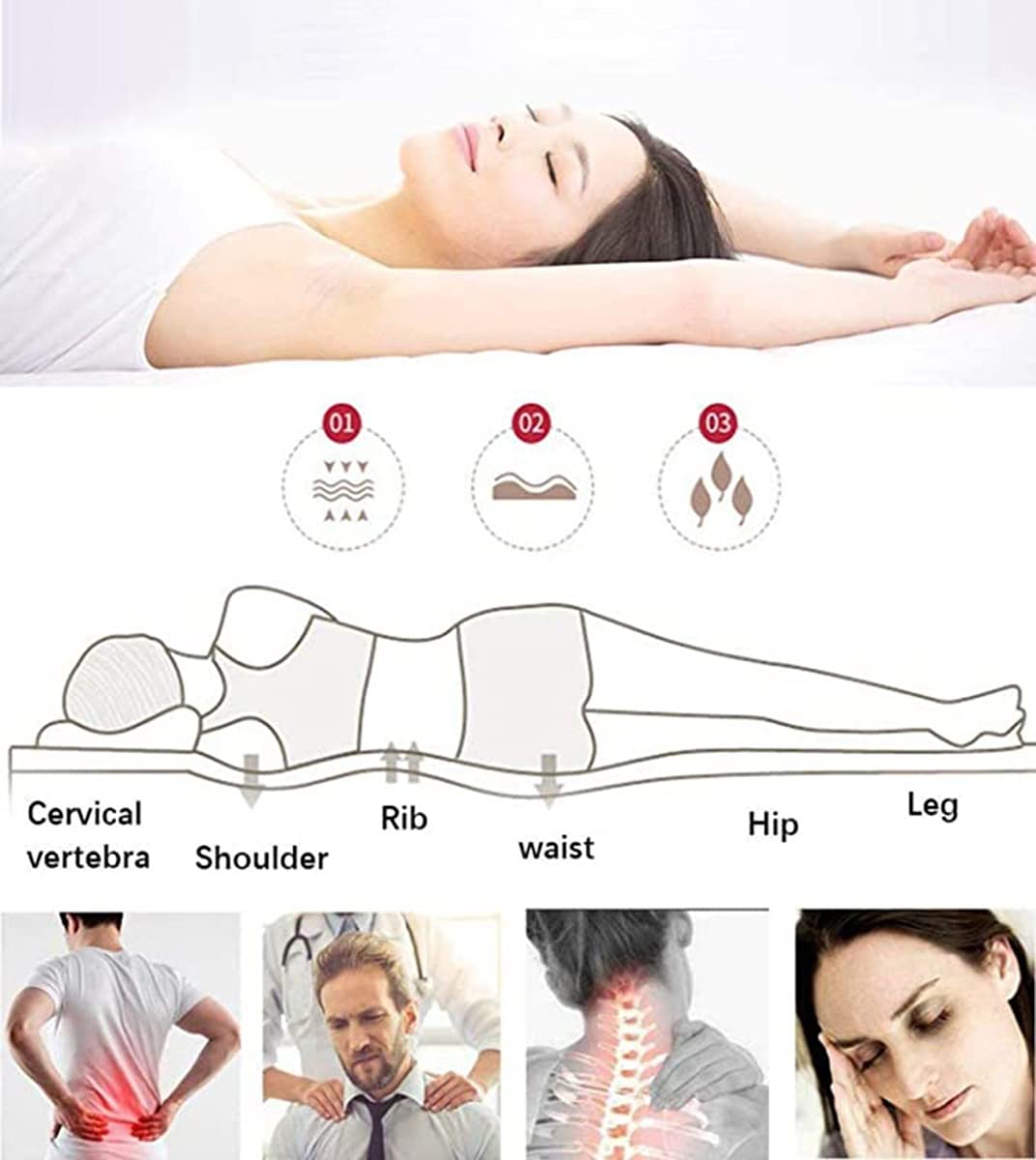 Cooling Mattress Topper Twin Size - Pillowtop Bed Topper with Anchor Bands, Soft Down Alternative Filling, Breathable Mattress Pad Cover (200x220cm, White) for Day Beds, Guest Rooms & Dorm Comfort