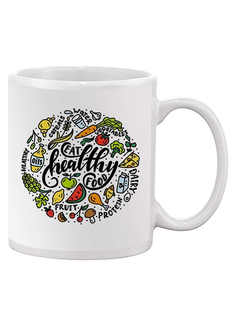 Eat Healthy Food - Premium Unisex Coffee Mug for Home, Office & Gifts | Durable Ceramic Travel Mug for Tea, Hot Drinks & Daily Use