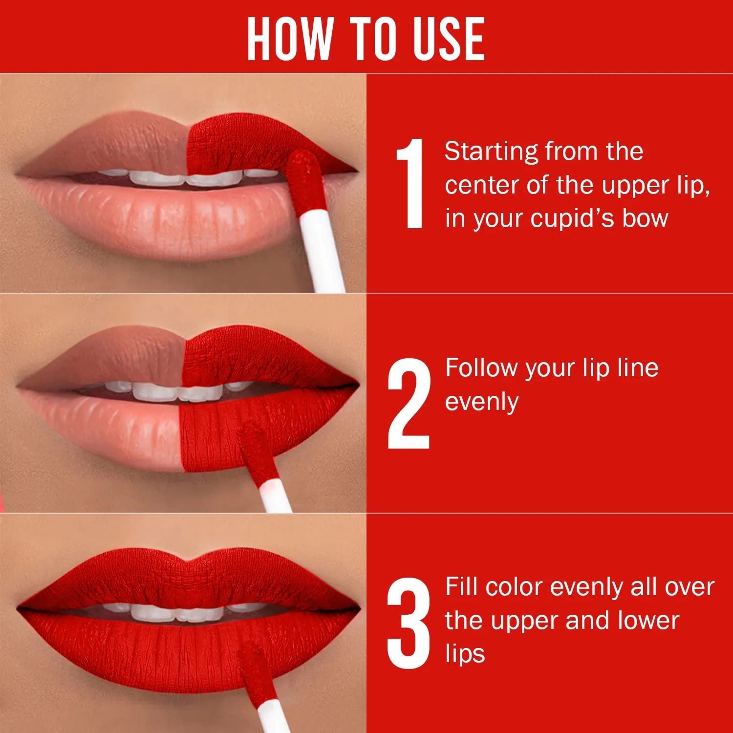 Long-Lasting Matte Lipstick - Waterproof, Lightweight, Blood Red Lip Color for All-Day Wear | Perfect for Parties, Date Nights & Special Occasions