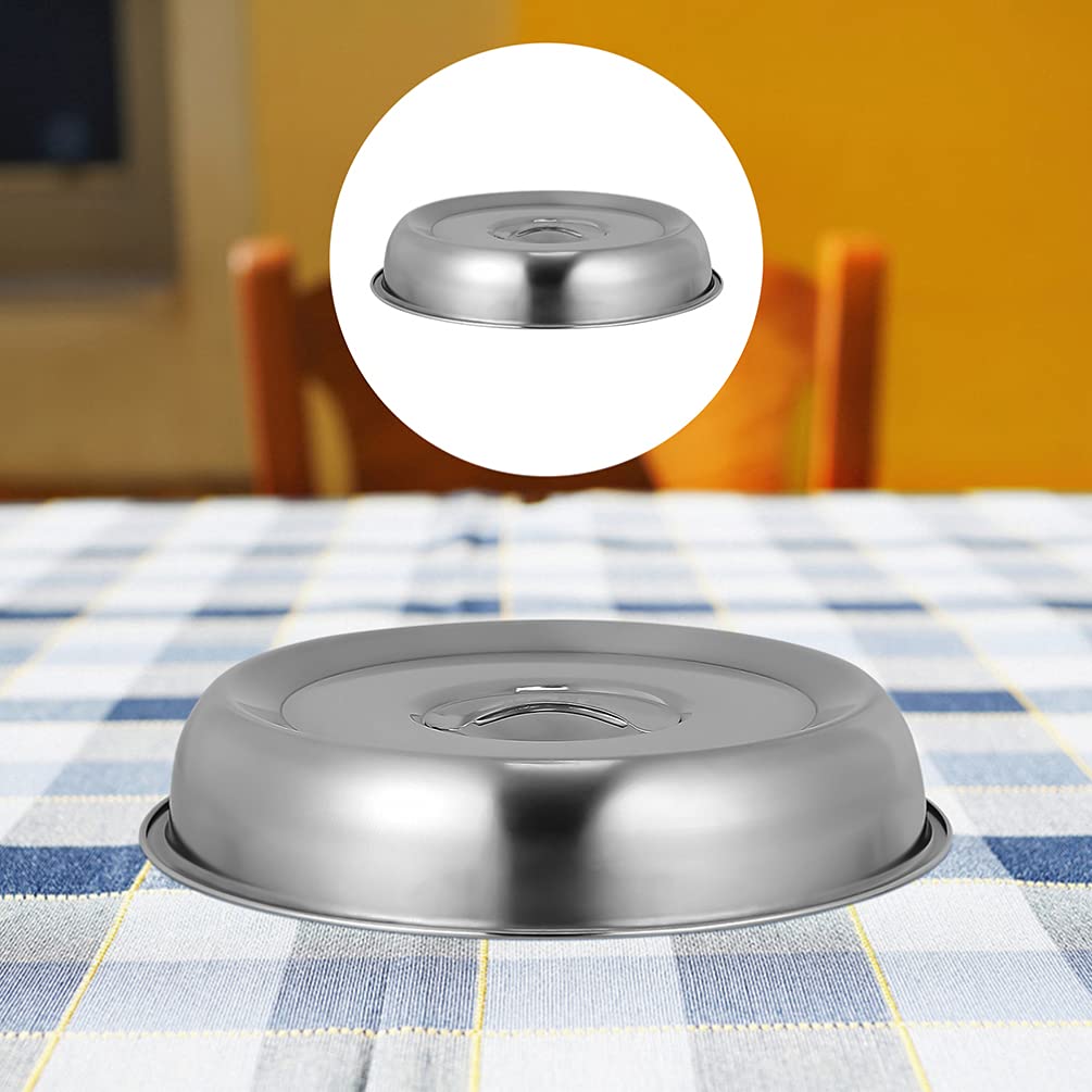 BESTONZON Stainless Steel Dinner Plate Covers - Set of 2, Household Food Covers for Steak, Oilproof Cloche Plate Cover - Perfect for Restaurants, Parties & Food Presentation