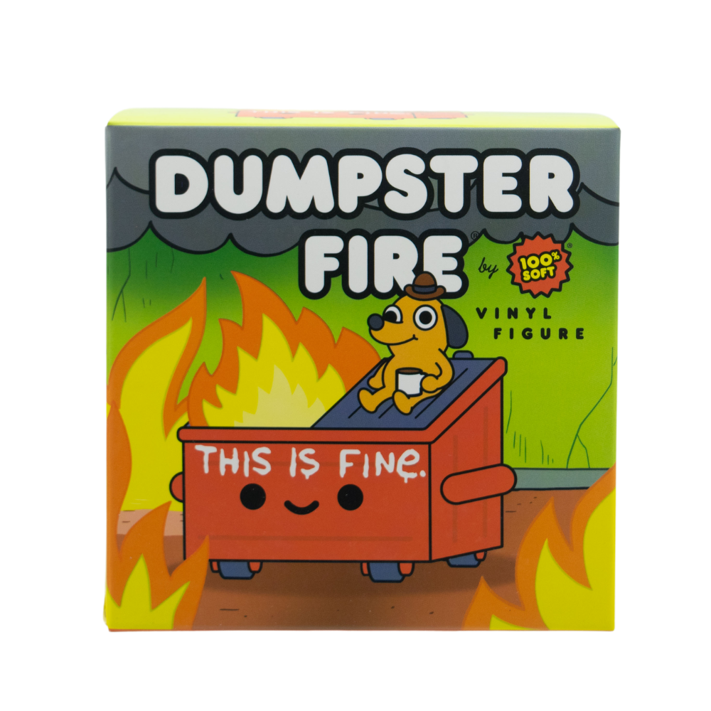 This is Fine Dumpster Fire Vinyl Sticker by 100% Soft - Waterproof Decal for Laptops, Cars & Home Decor - Funny Meme Gift for Office, College Dorm & Gamer Setup