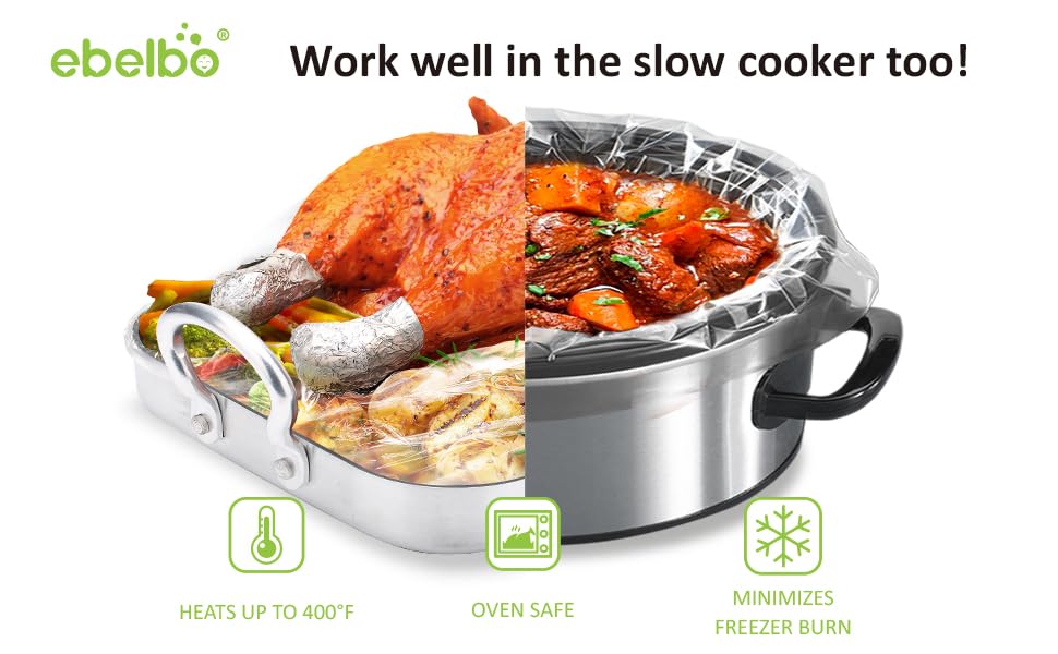 Multi-Purpose Turkey Oven Bags for Cooking, Roasting & Freezing - Large 19x23.5 Inch Food Storage Bags (25 Pack) | Perfect for Thanksgiving, Meal Prep & Bulk Food Preservation