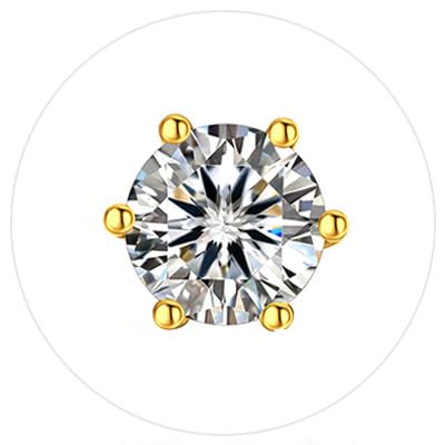 Vermeil-Gold-6 Prong