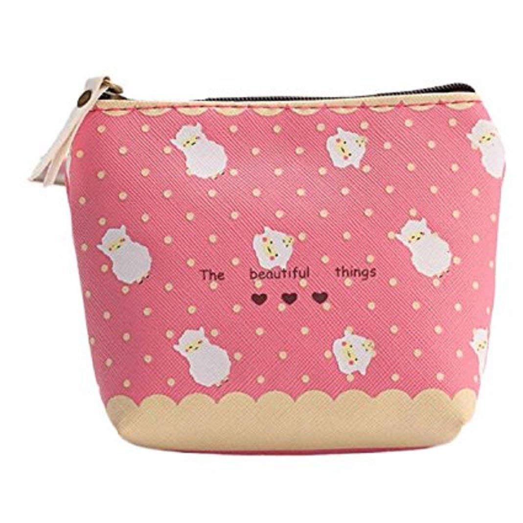 Rectangle Sheepskin Zipper Coin Purse - Small 13