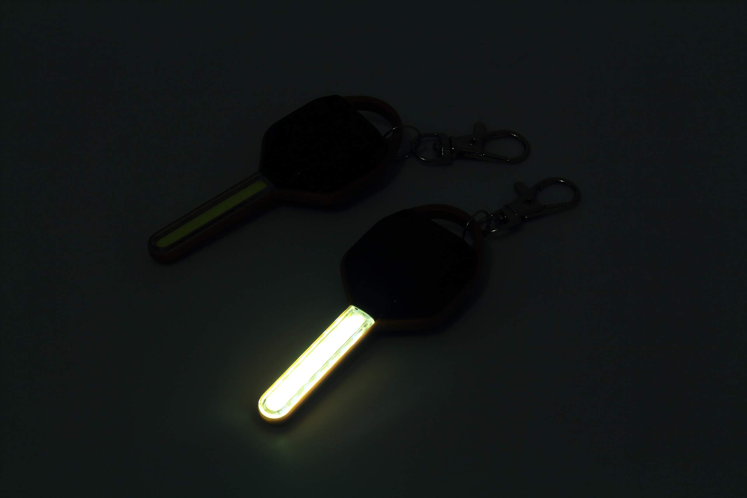 2 Pack LED Keychain Flashlight - 50 Lumen Bright White Light with Strobe Mode, Includes Batteries & Key Rings - Perfect for Emergency, Camping, Hiking & Everyday Carry