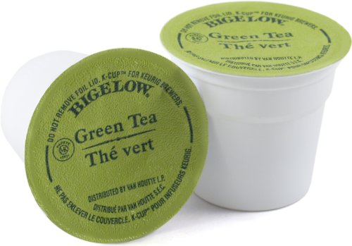 Bigelow Green Tea K-Cups for Keurig - 180 Count Box | Organic & Caffeine-Free | Perfect for Office, Home & Travel