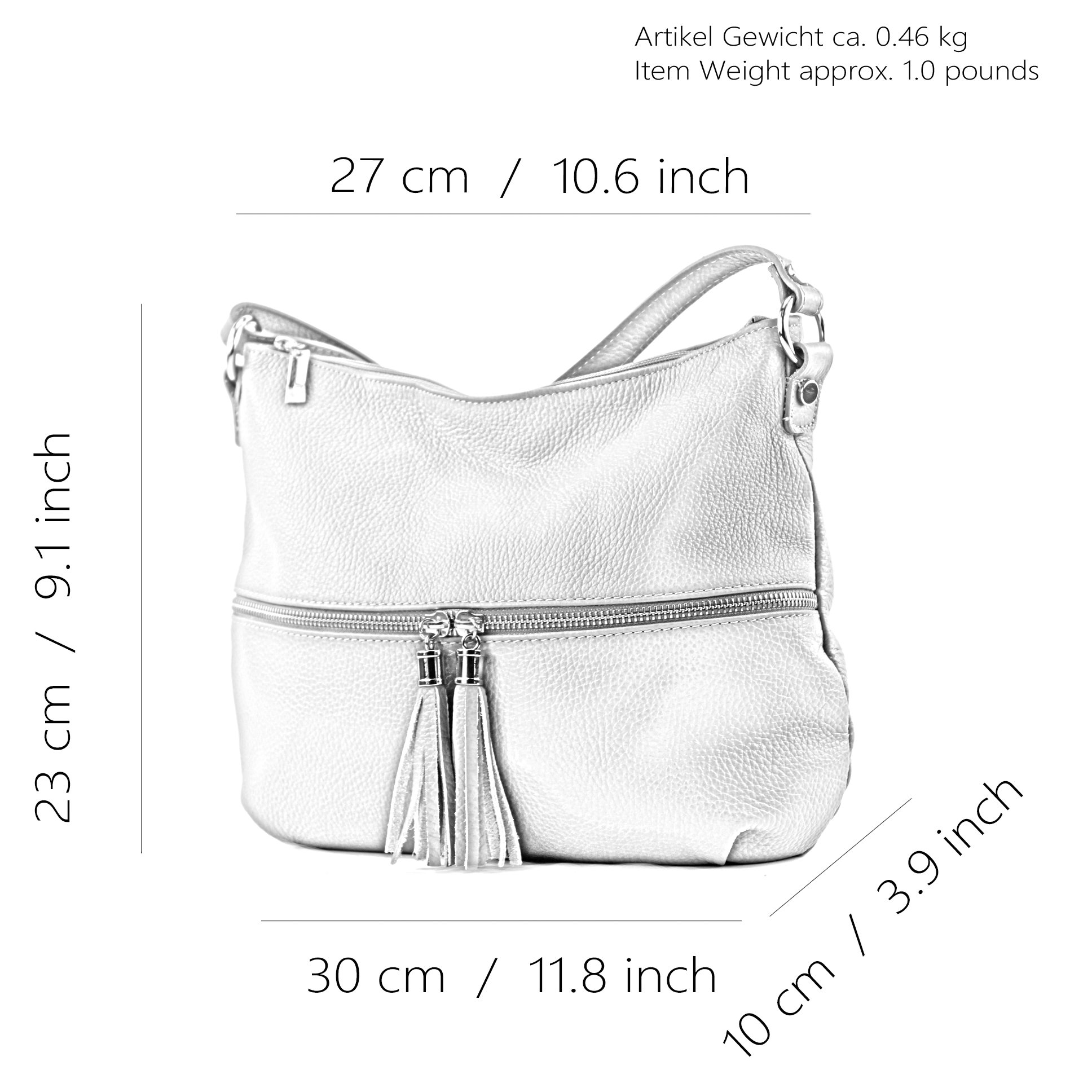 T159 Genuine Leather Italian Shoulder Bag for Women & Men - Stylish & Durable Crossbody Purse for Work, Travel & Everyday Use