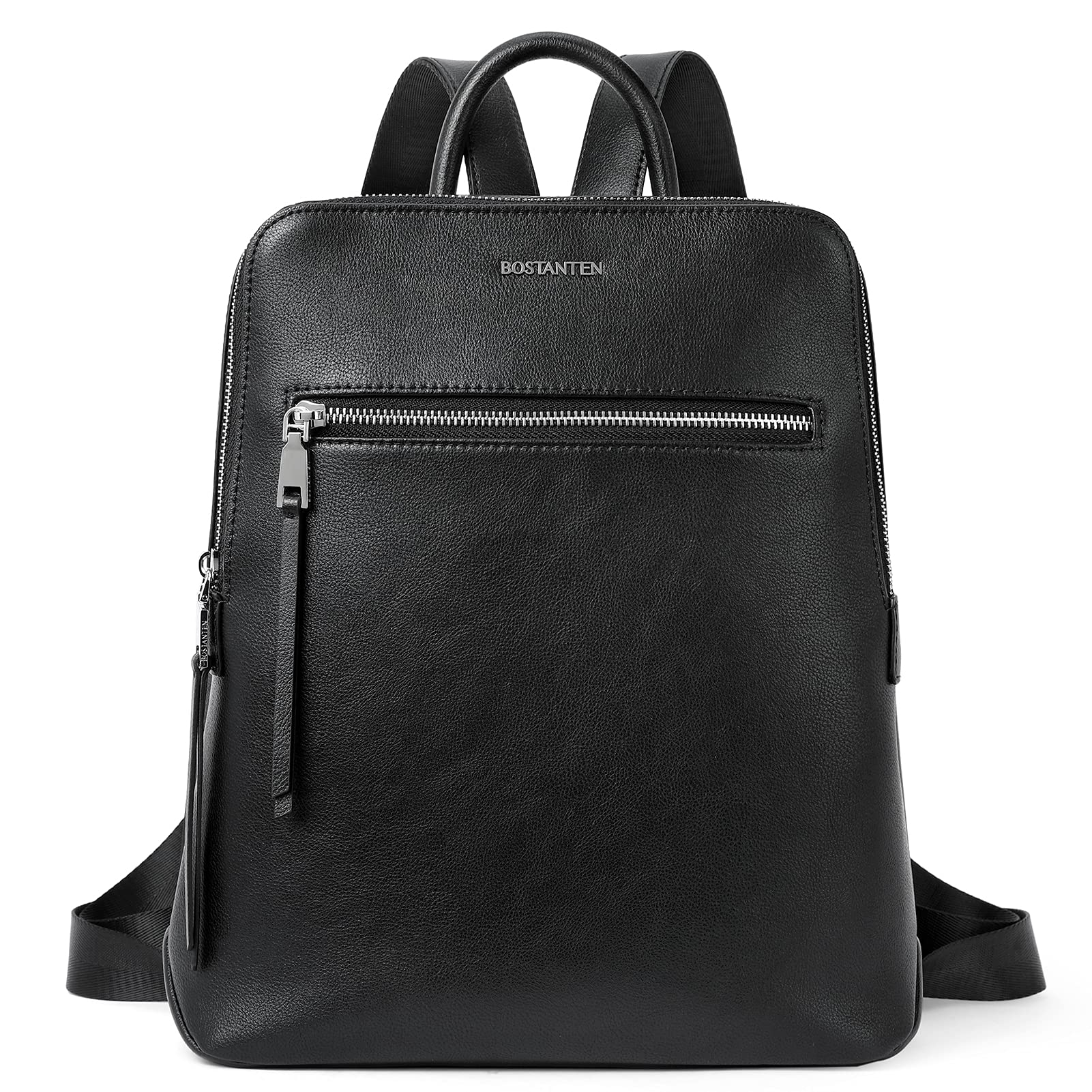 BOSTANTEN Genuine Leather Backpack Purse for Women - Stylish Travel Backpack, College Daypack, Casual Fashion Bag (Black) - Perfect for Work, School, Travel & Daily Commute