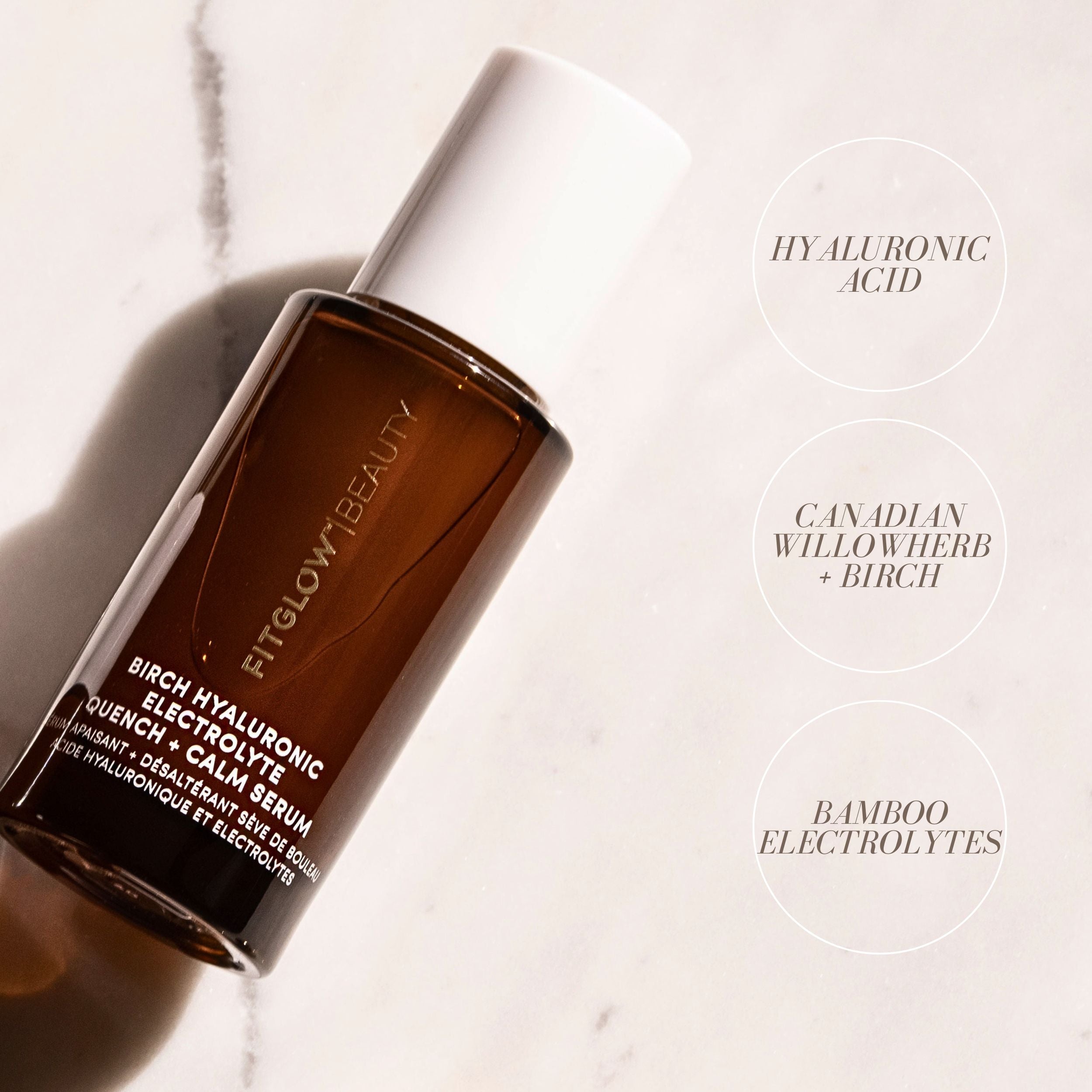 Birch Hyaluronic Electrolyte Quench + Calm Serum - Hydrating Facial Serum for Dry Skin, Anti-Aging & Soothing - Perfect for Daily Skincare Routine & Post-Workout Recovery