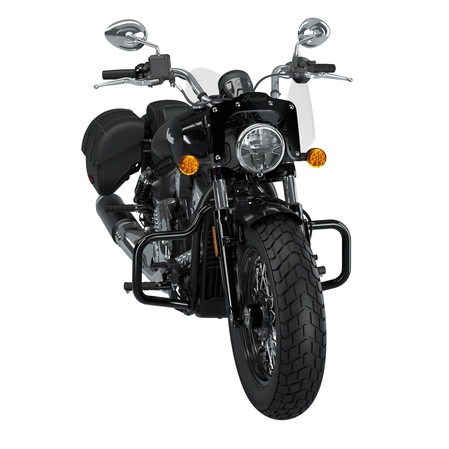 Indian Motorcycle Steel Front Highway Bars - Heavy Duty Crash Protection for Harley, Honda, Kawasaki - Perfect for Long Rides & Road Trips