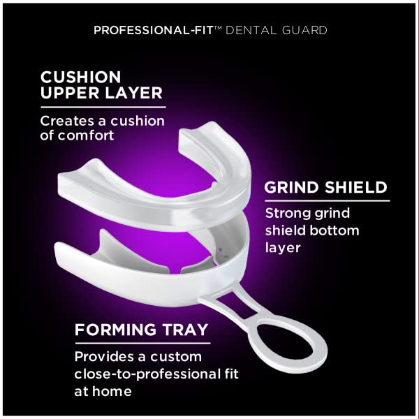 DenTek Professional-Fit Dental Night Guard for Teeth Grinding & Clenching - 3 Pack (3 Count) - Comfortable Mouth Guard for Bruxism Relief - Perfect for Nighttime Use, Sports & Travel Protection
