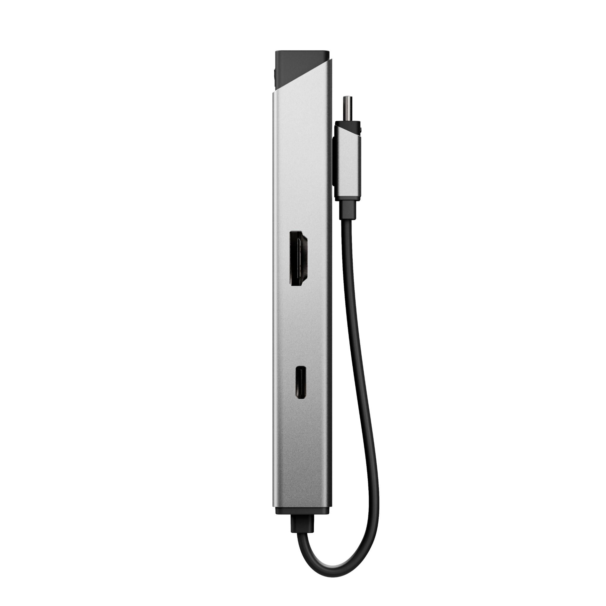 Alogic MagForce Slim 6-in-1 USB C Hub with HDMI, USB 3.0, SD Card Reader - Perfect for MacBook Pro, iPad Pro & Laptop Workstations